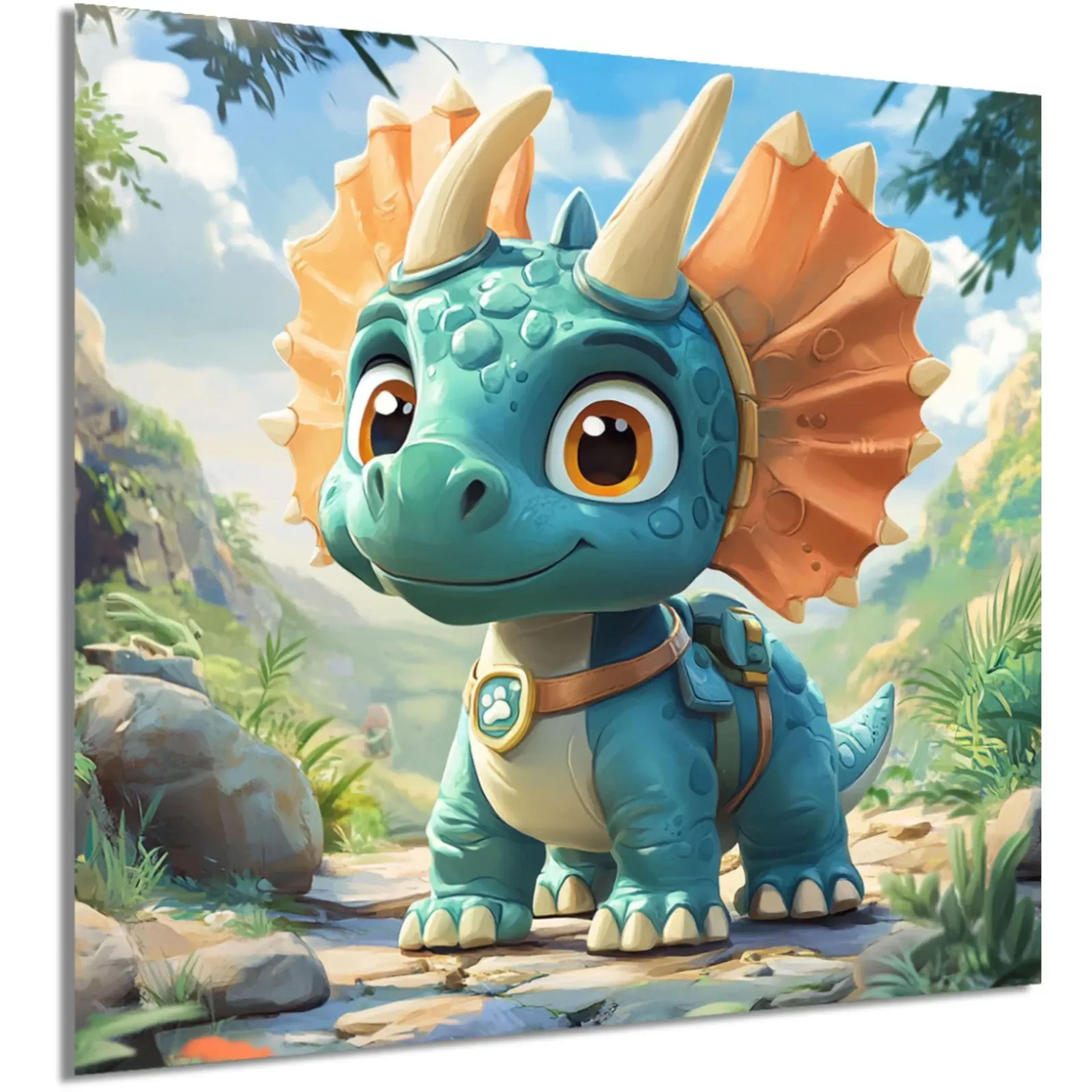 Türkiser Dino mit Nackenschild – Ansicht 5