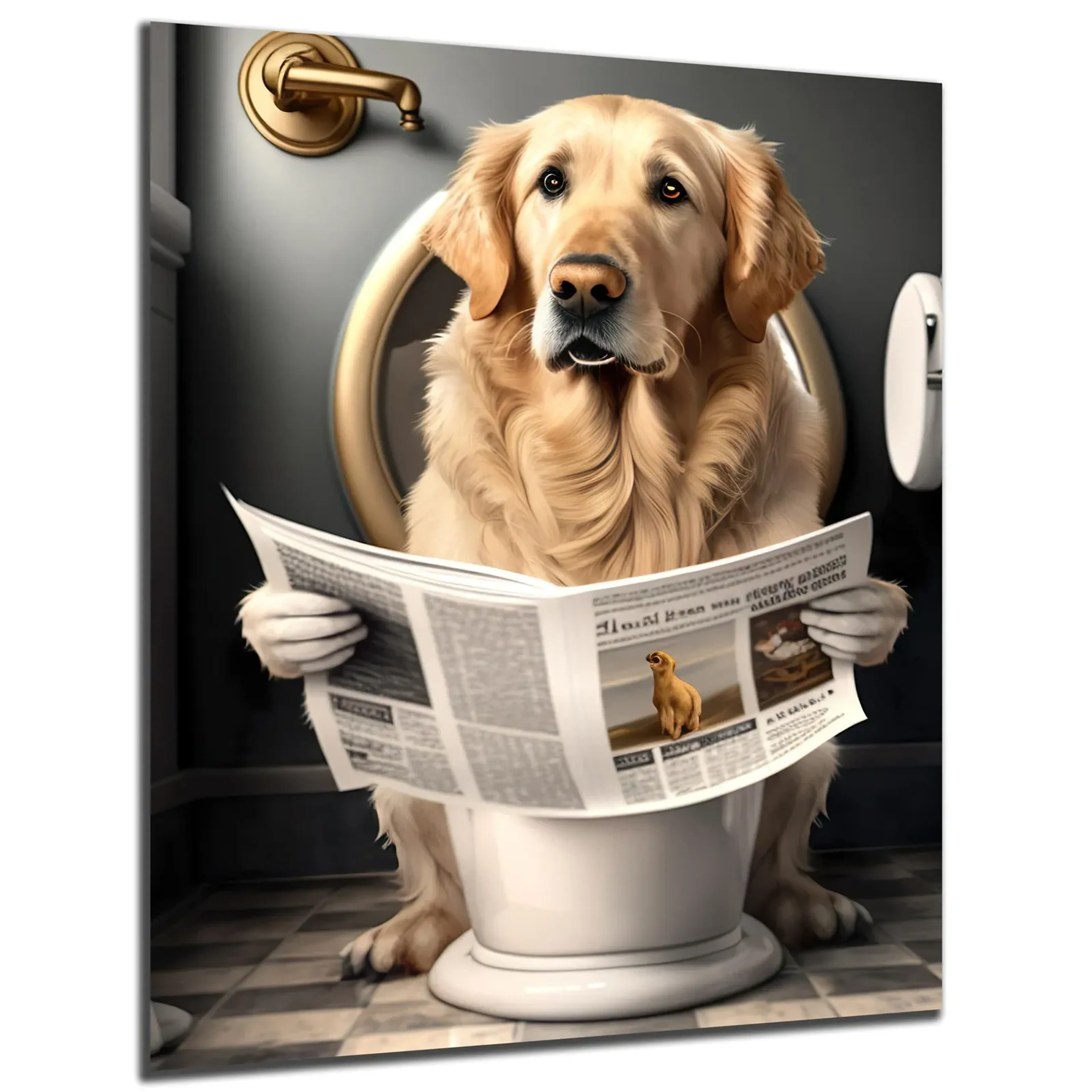 Retriever mit Zeitung – Ansicht 5