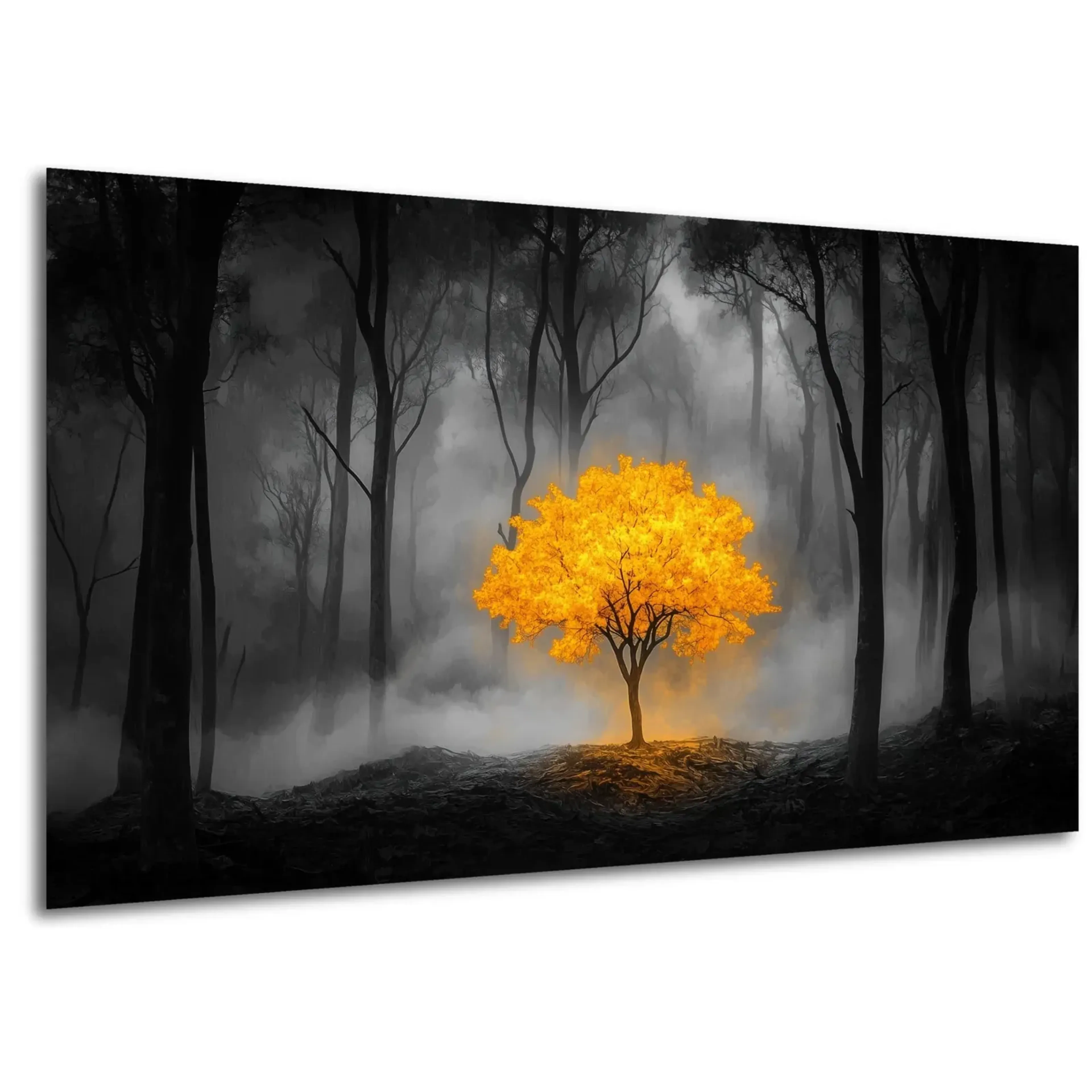 Goldener Baum im Nebel – Ansicht 5