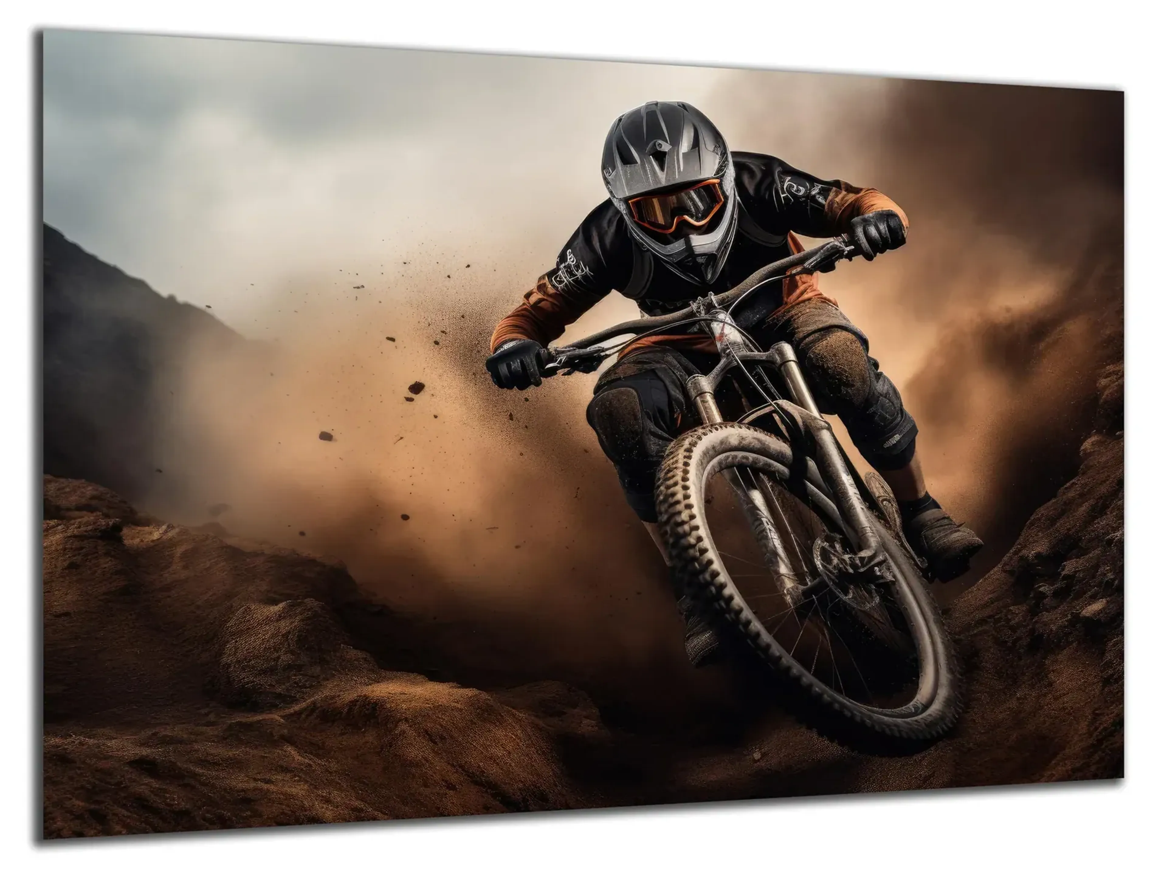 Mountainbiker in der Staubwolke – Ansicht 5