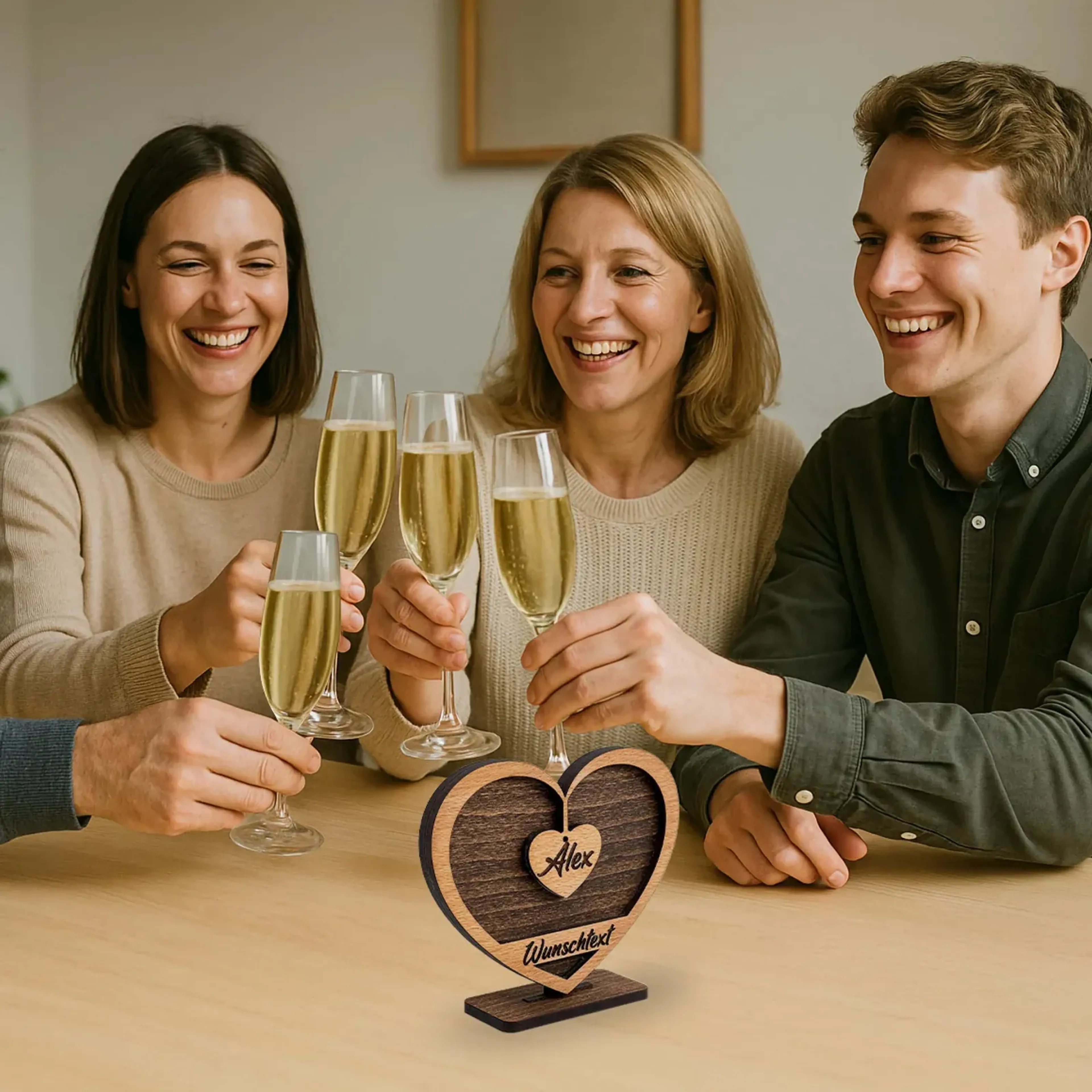 Herz mit Gravur und Namen – Ansicht 2