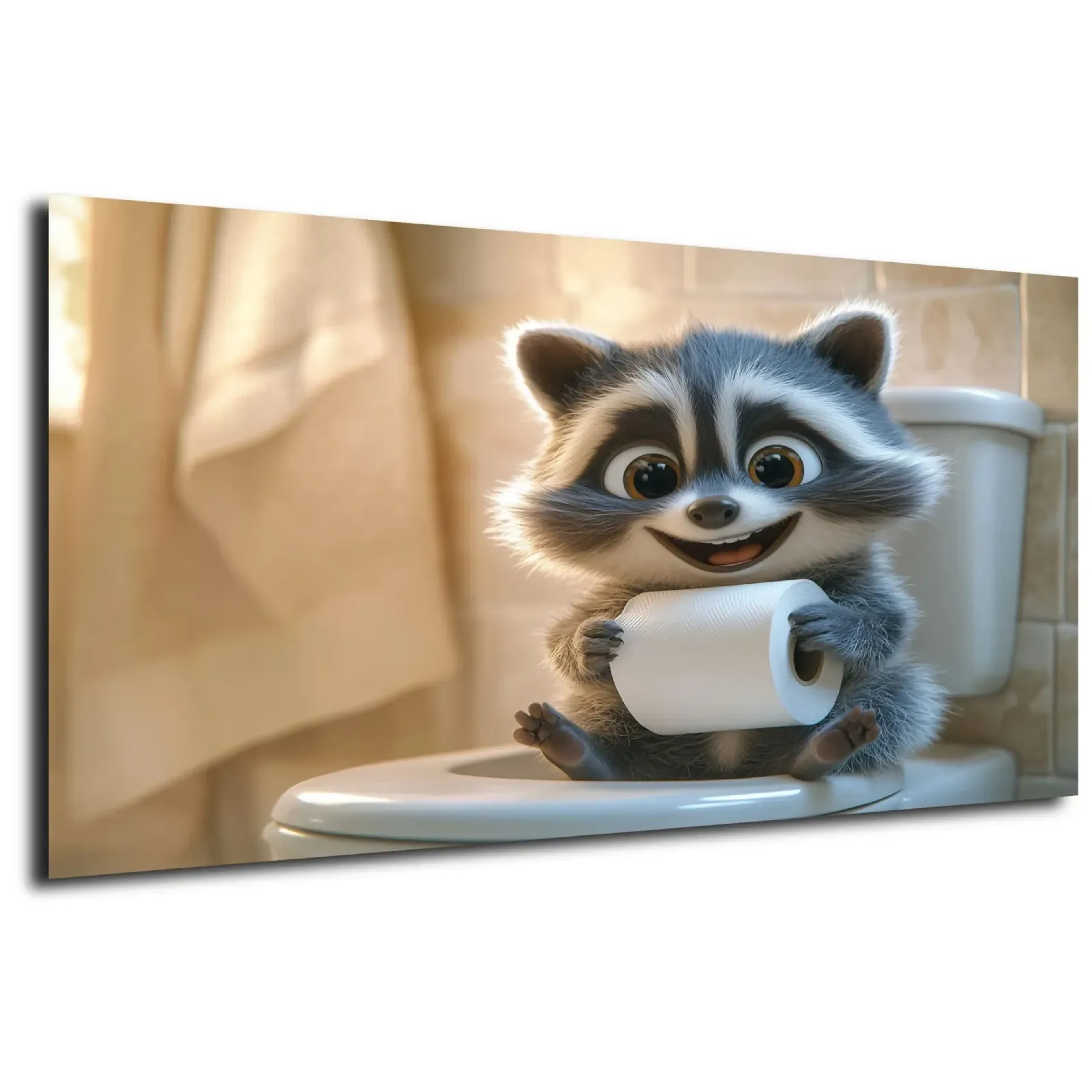 Waschbär mit Klorolle – Ansicht 5