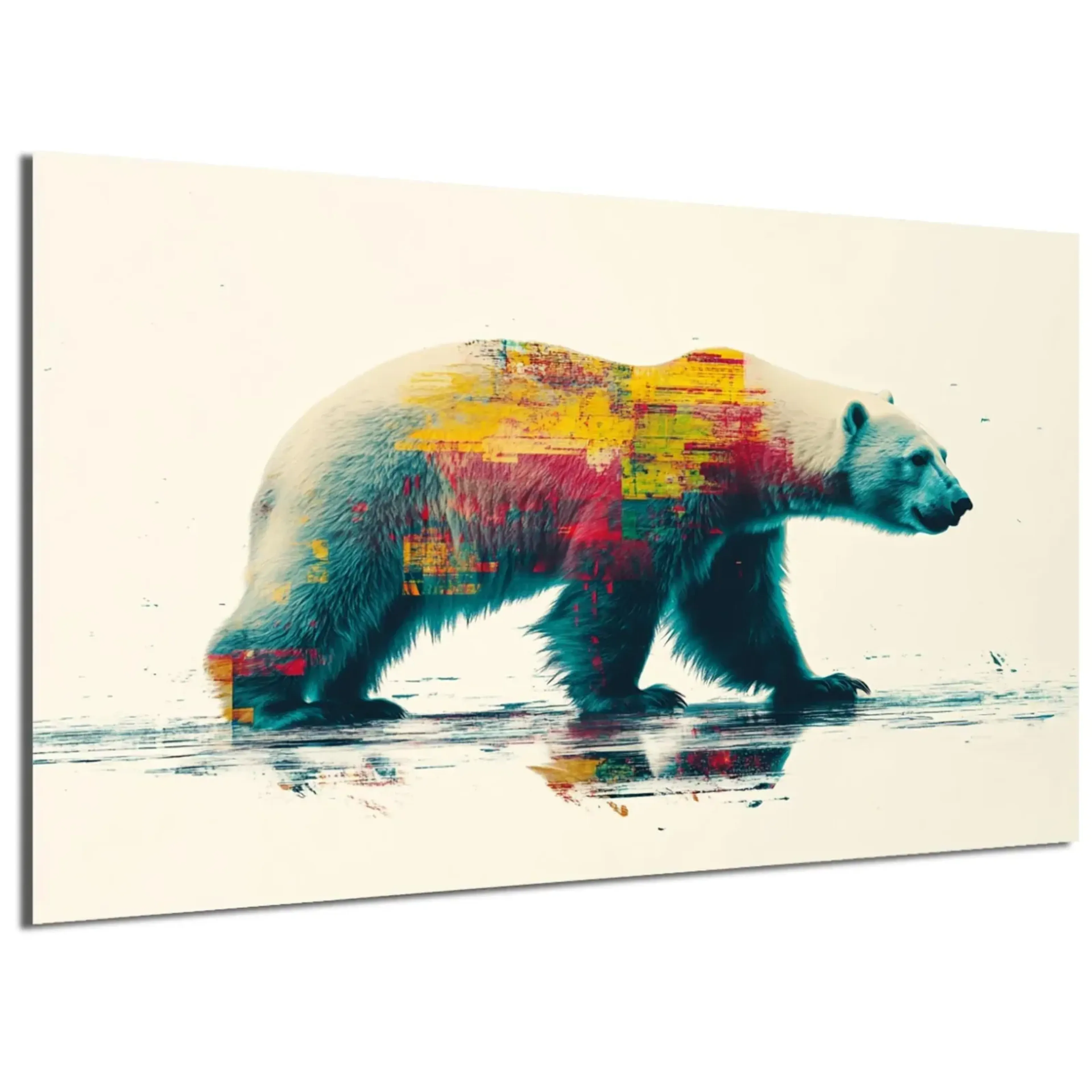 Eisbär mit farbiger Spiegelung – Ansicht 5