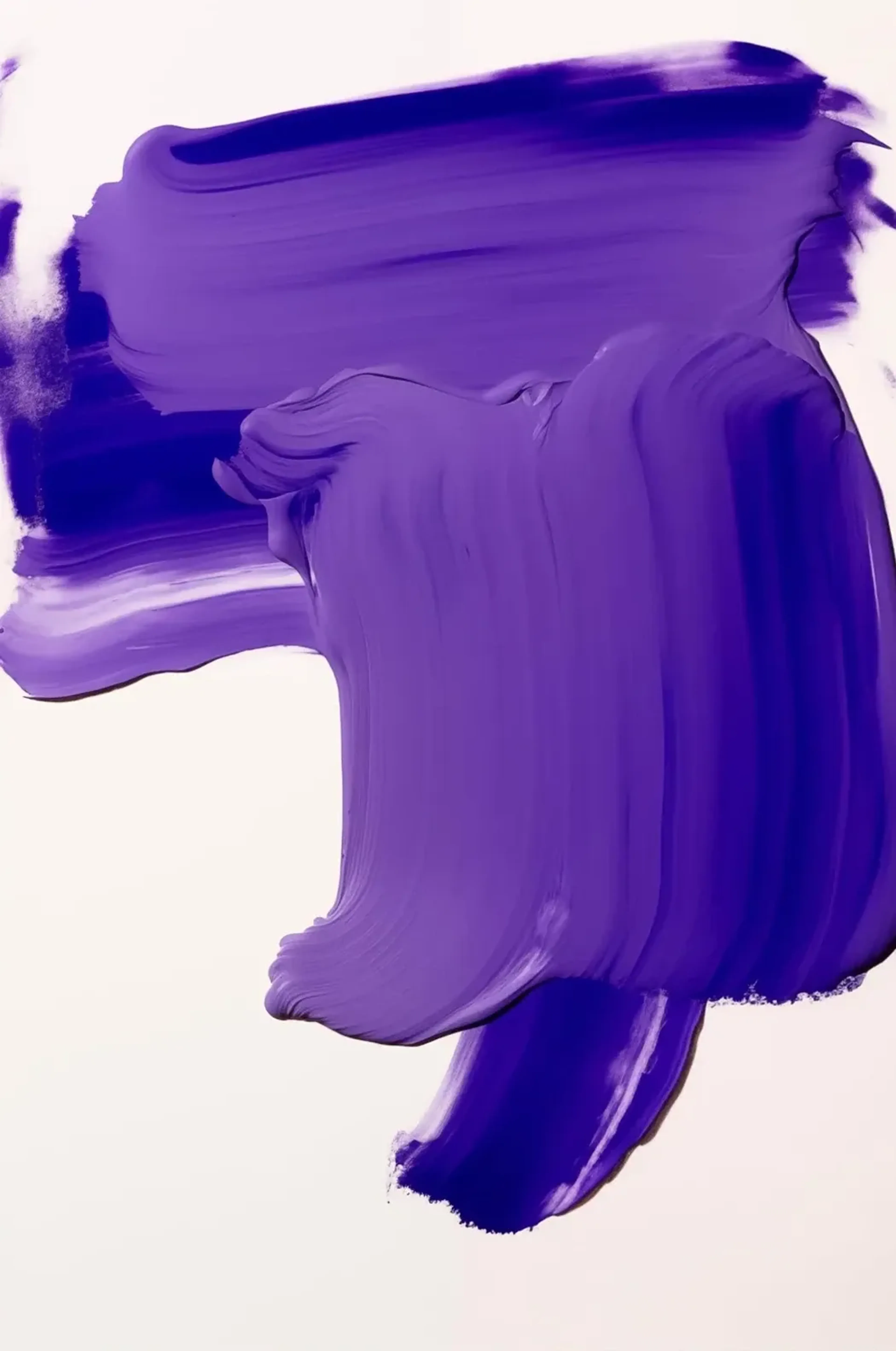 Violette Farbspuren – Motiv als Wandbild auf Holz