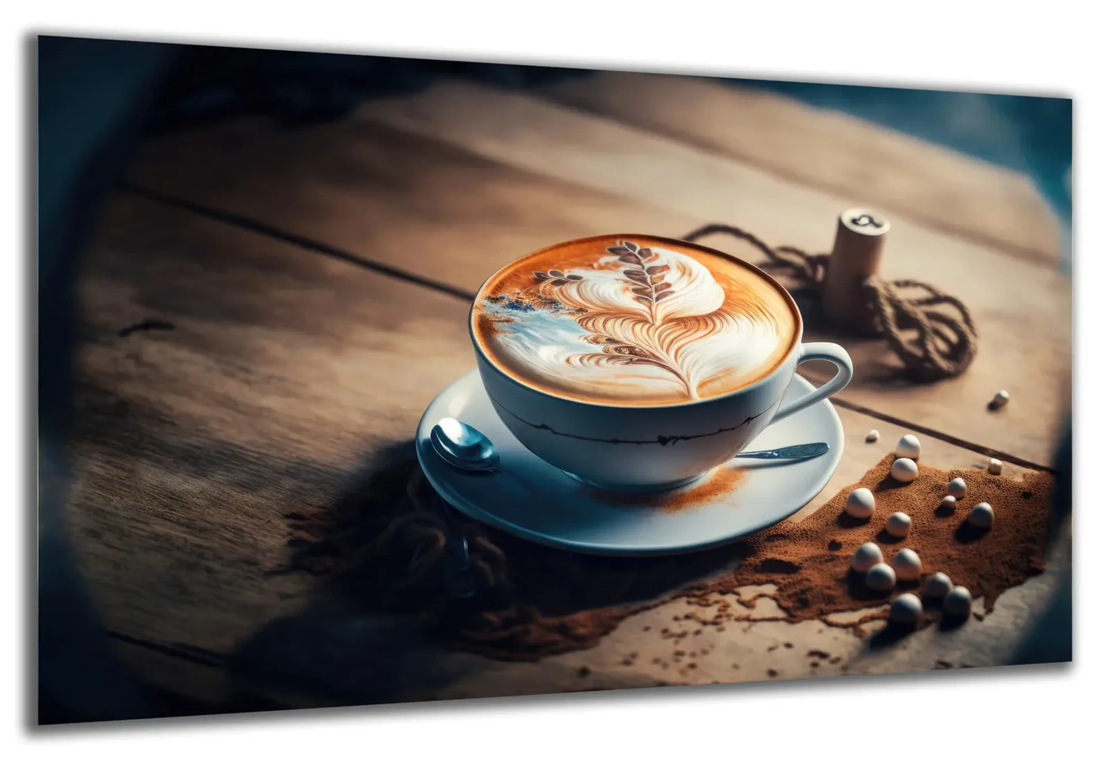 Kaffee mit Blattmuster – Ansicht 5