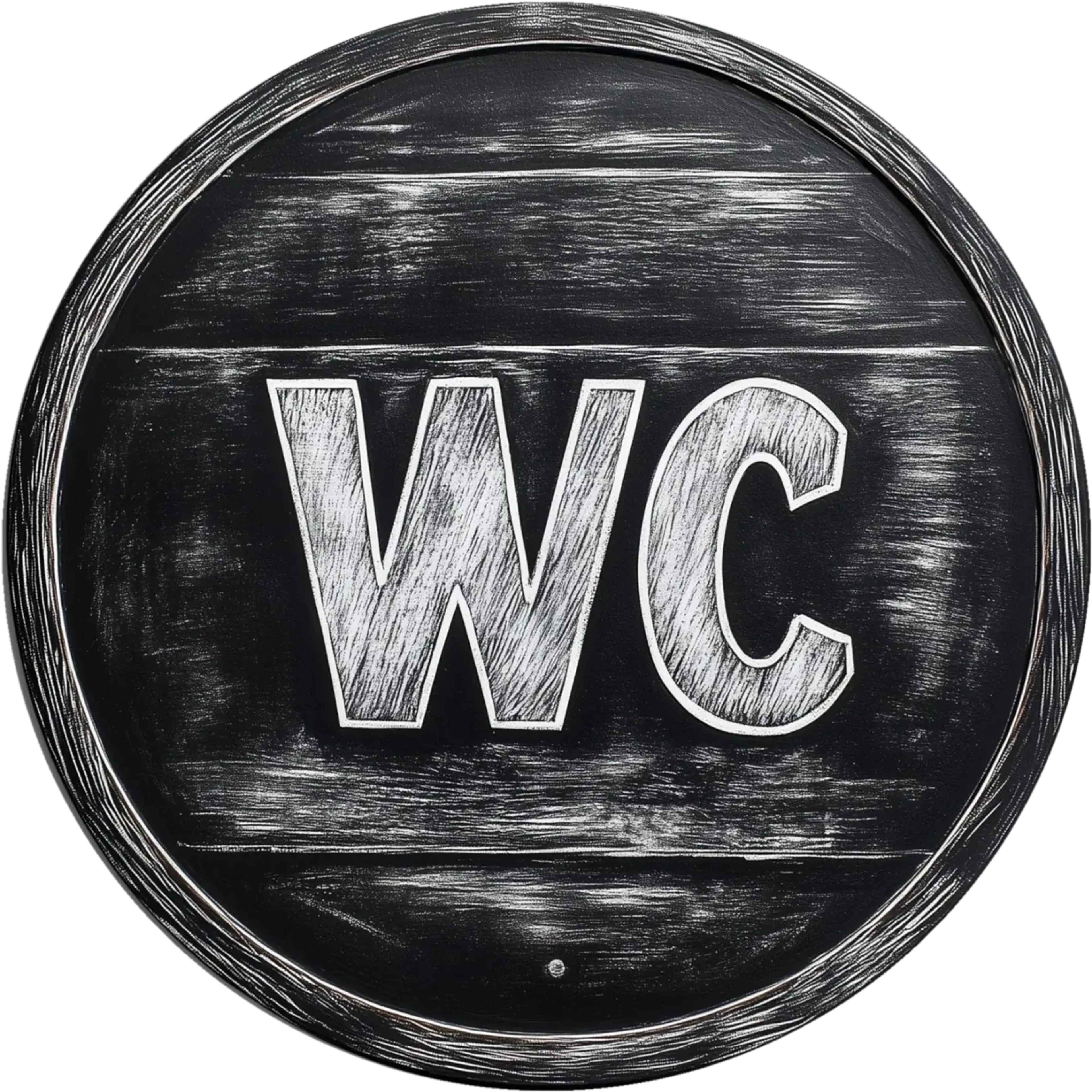 WC in Holzoptik – Motiv als Wandbild auf Holz