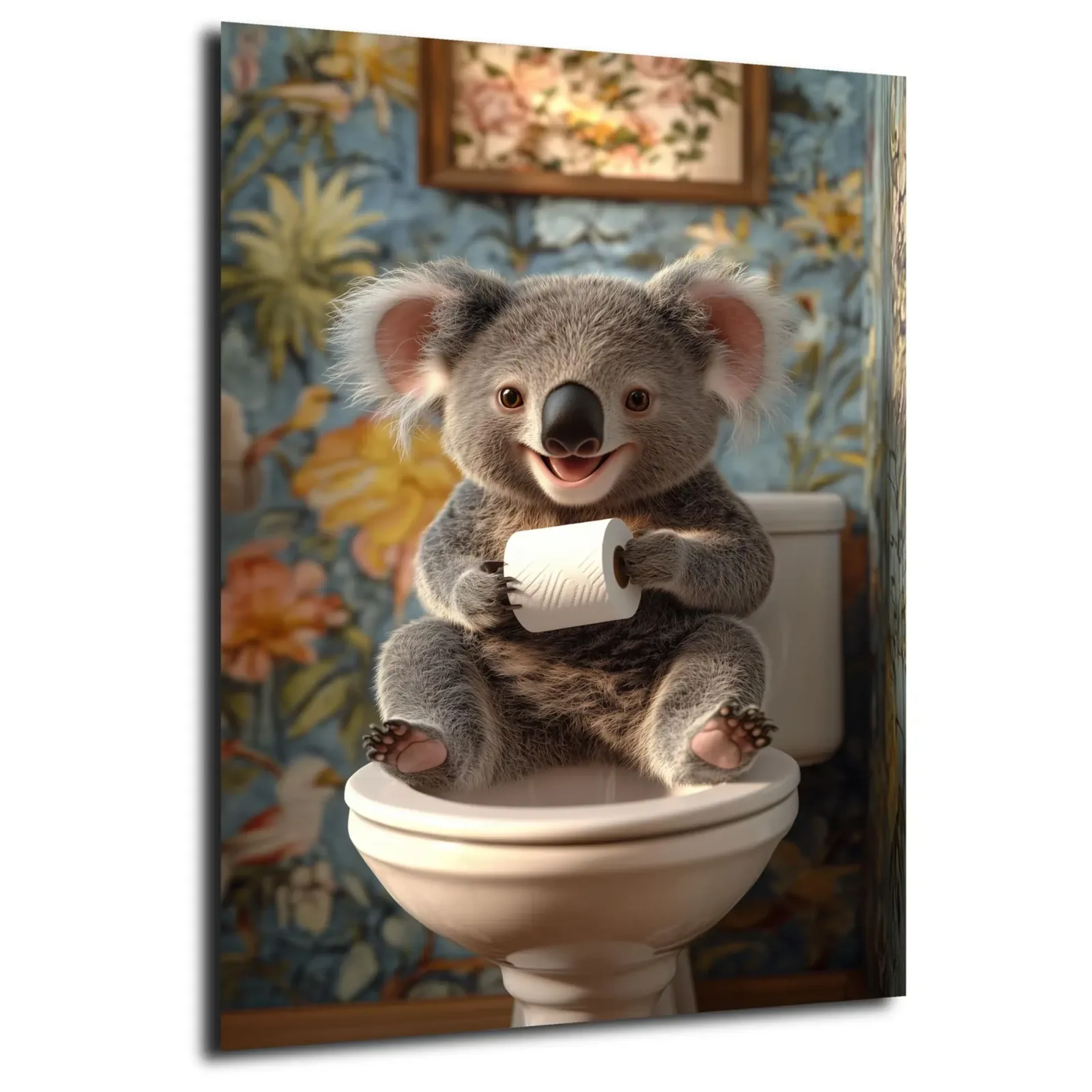 Koala vor Blumentapete – Ansicht 5