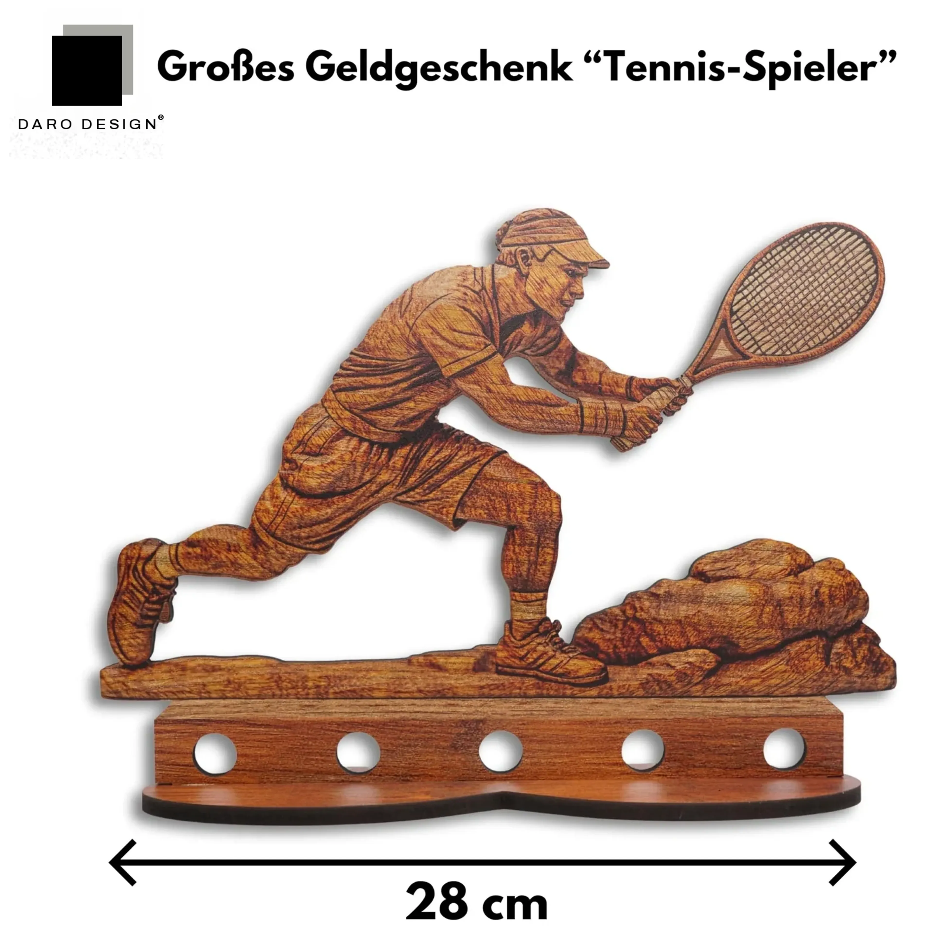 Großes Geldgeschenk „Tennis Spieler“ – Ansicht 2