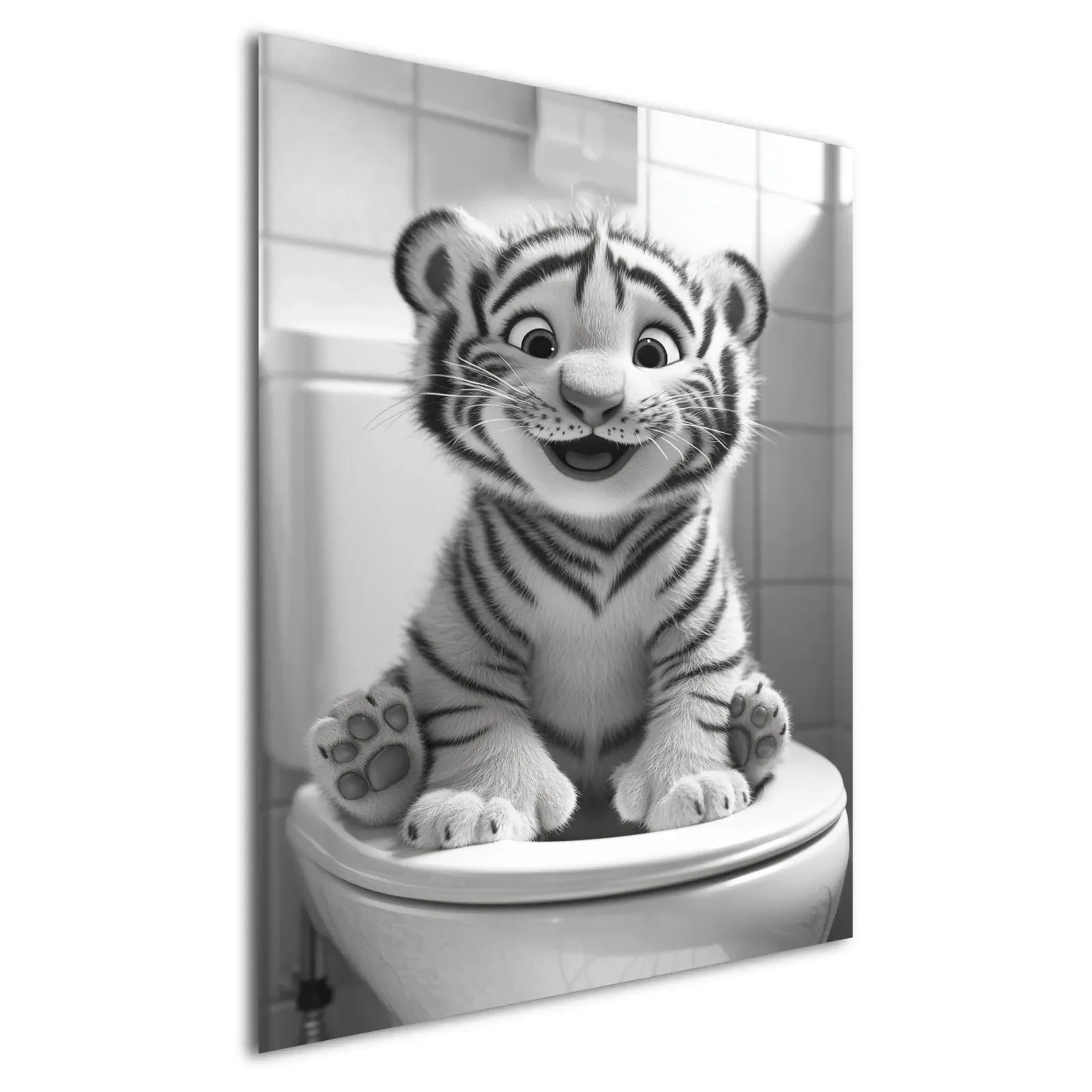 Tiger auf Toilette – Ansicht 5