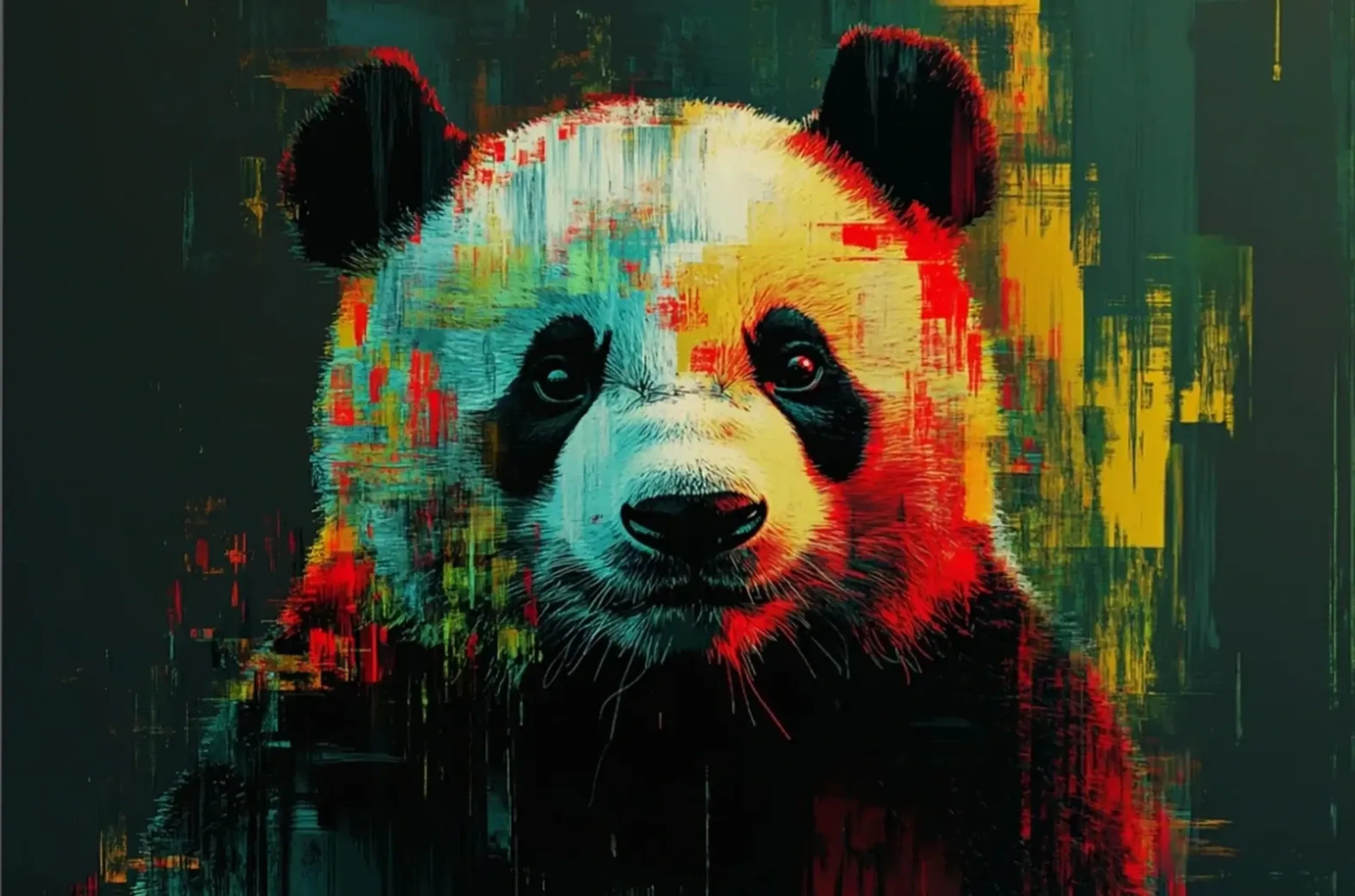 Panda – Motiv als Wandbild auf Holz