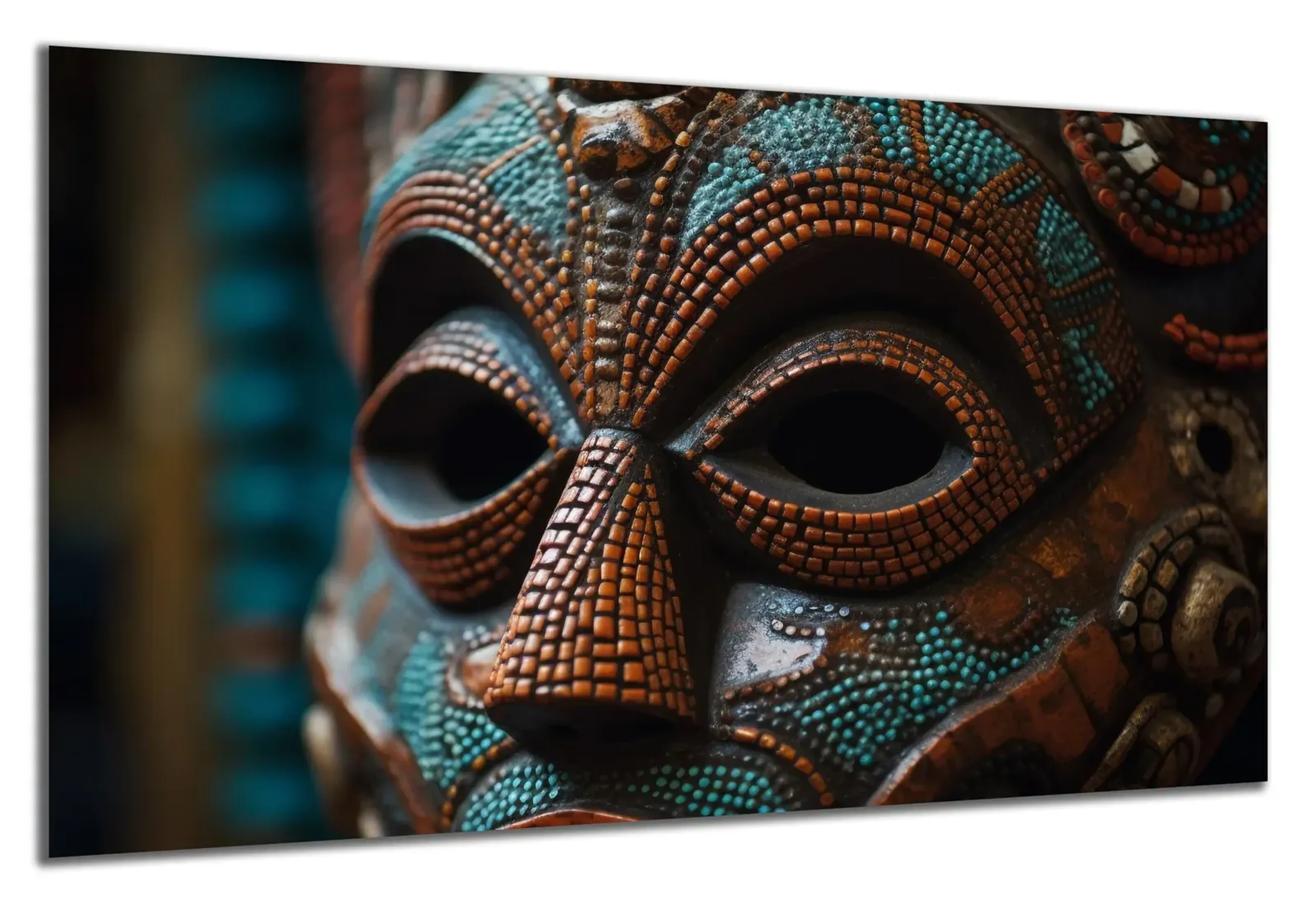 Maske in Türkis und Kupfer – Ansicht 5