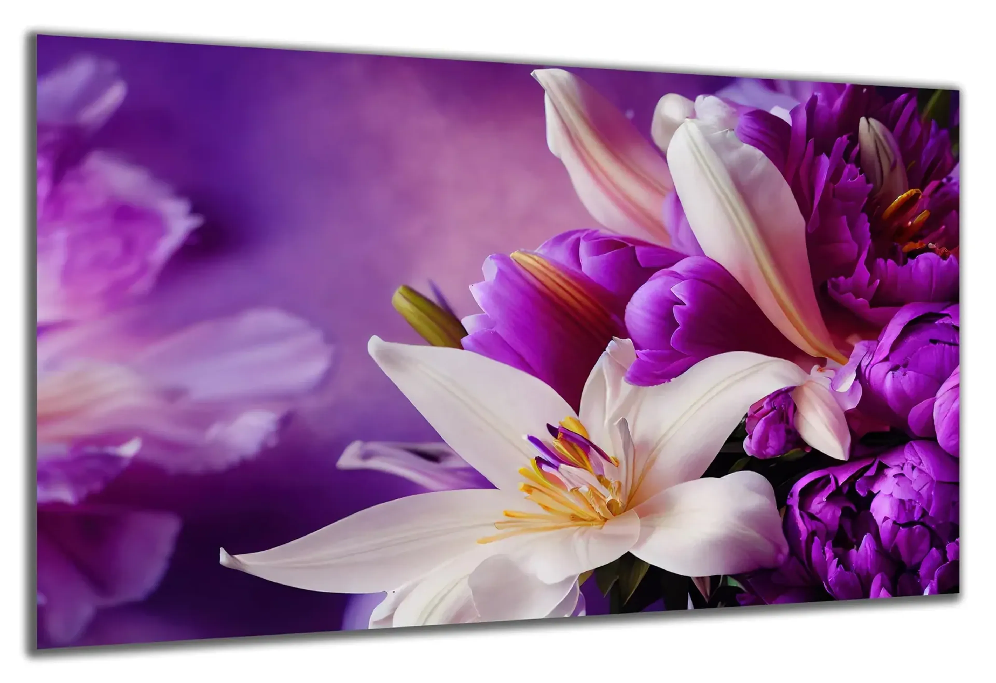 Weiße Lilien in Violett – Ansicht 5