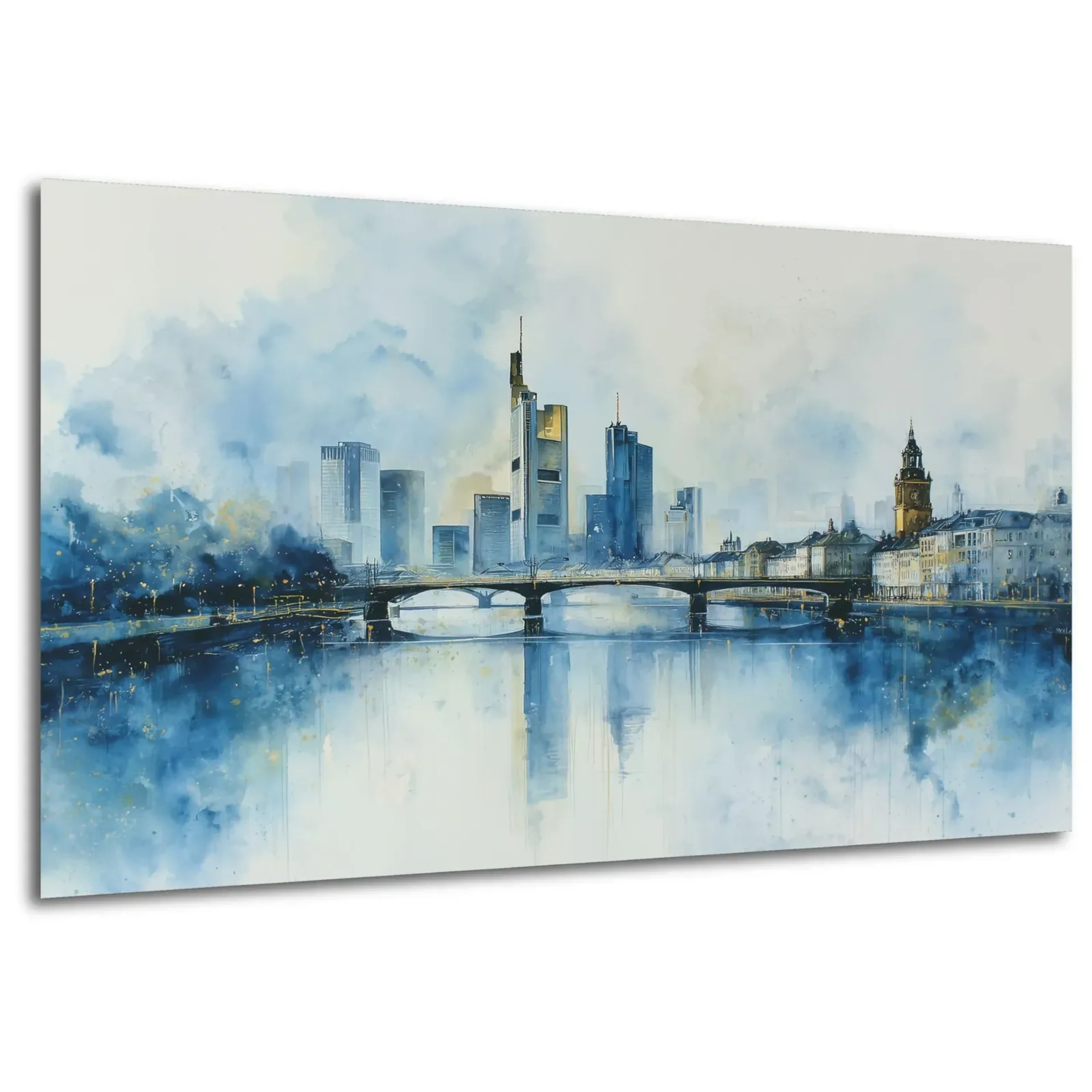 Frankfurts Brücke in Blau – Ansicht 5