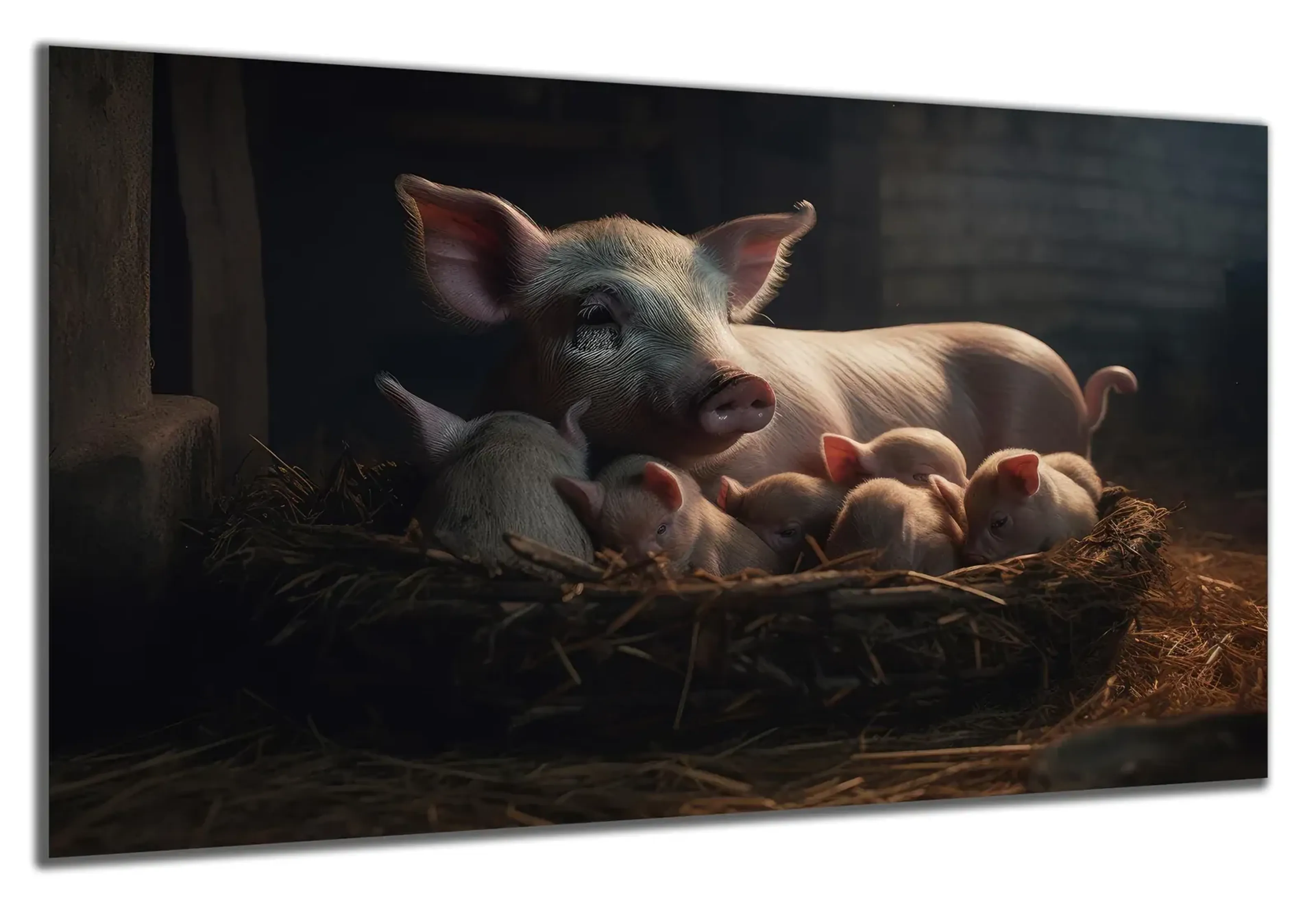 Schweine-Familie im Stall – Ansicht 5