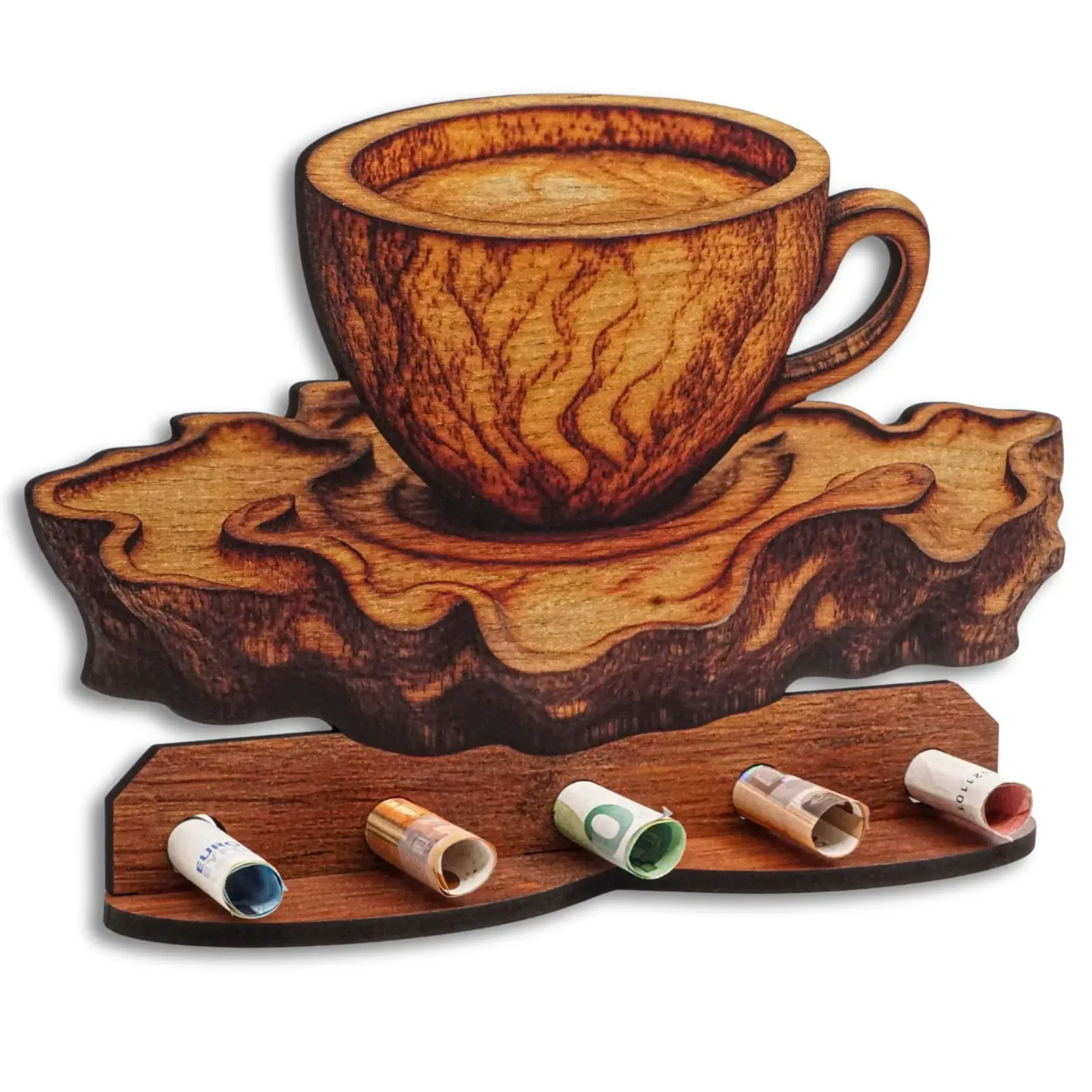 Geldgeschenk „Kaffee“ in Holzoptik