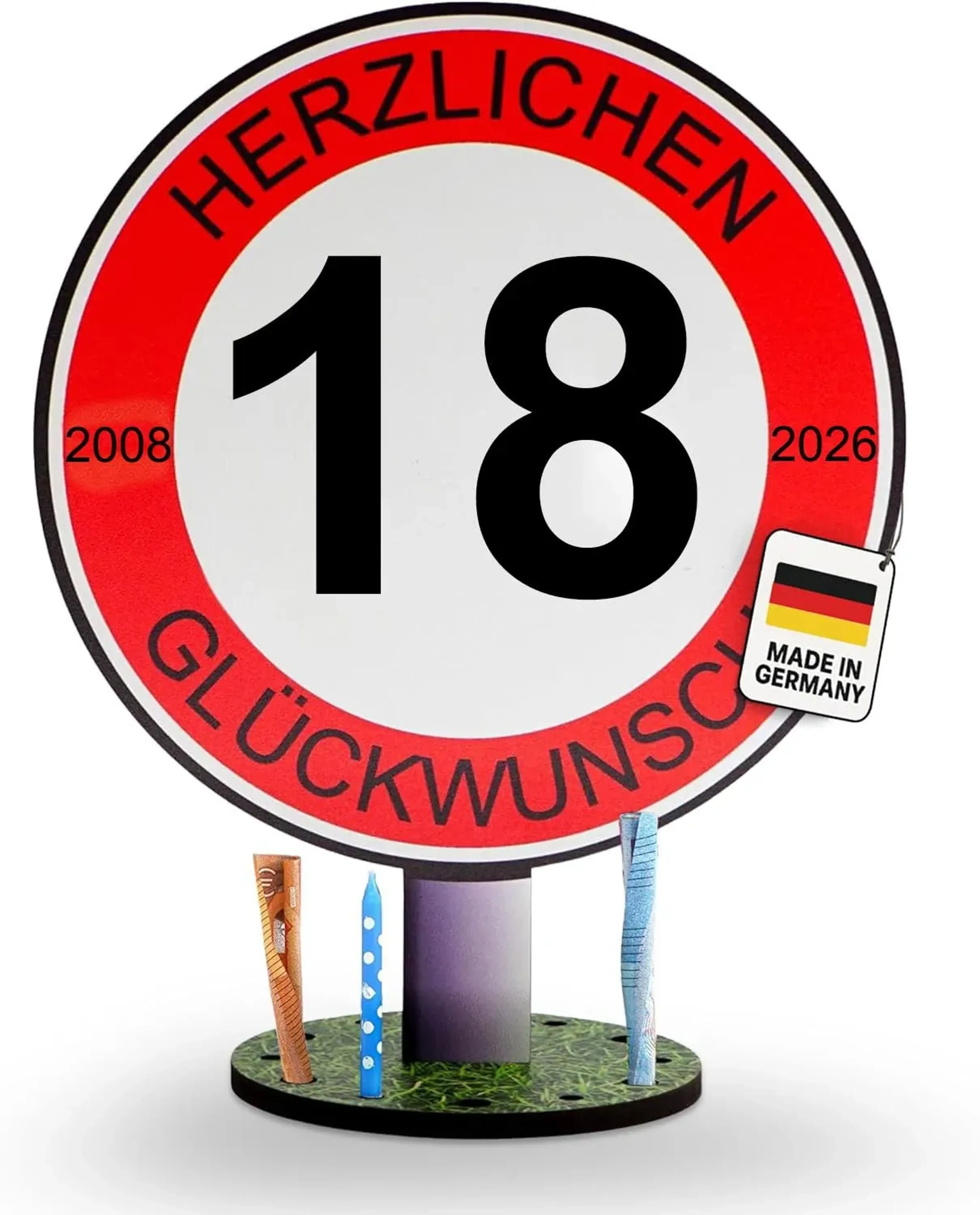 Verkehrsschild zum Geburtstag – Ansicht 3