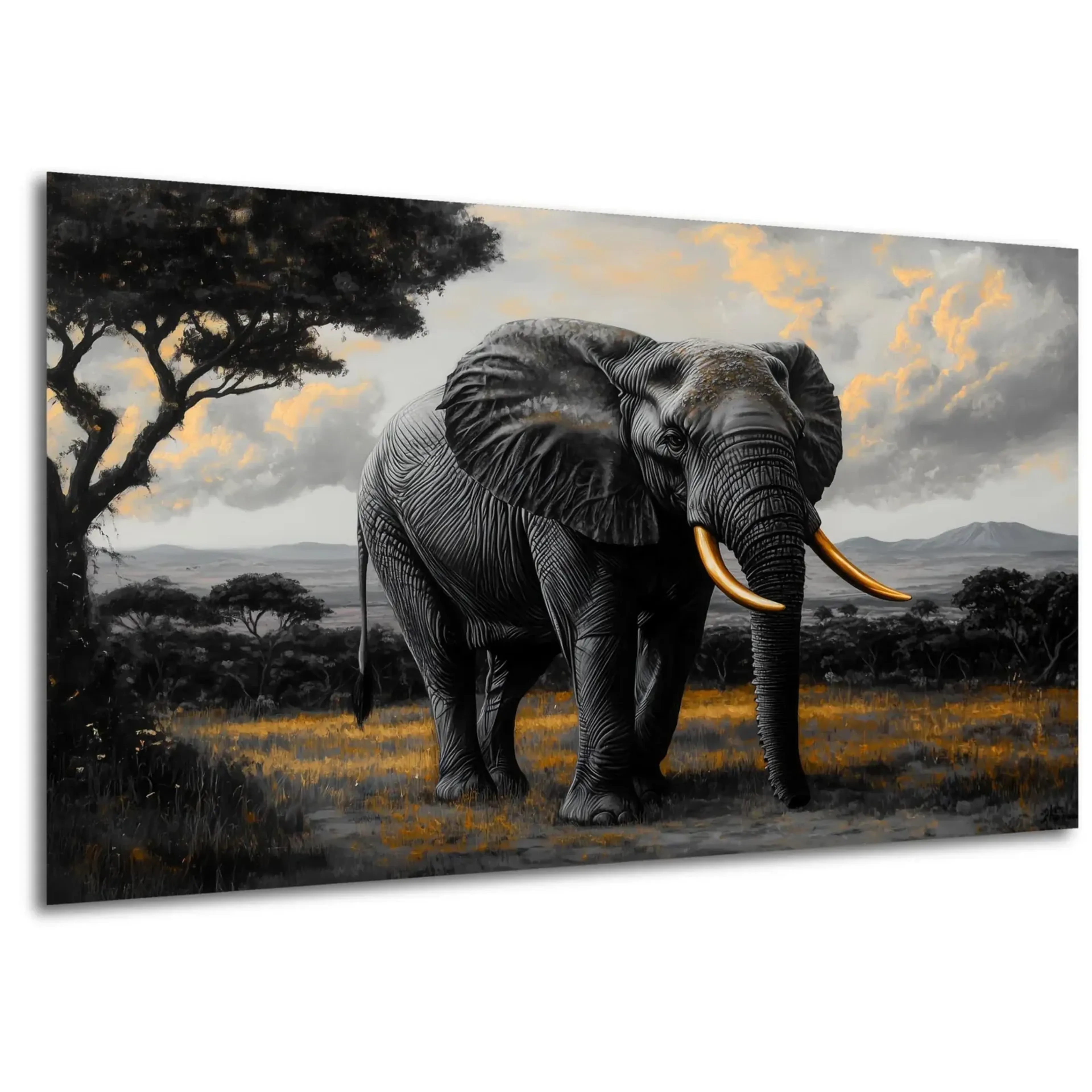 Elefant im goldenen Licht – Ansicht 5