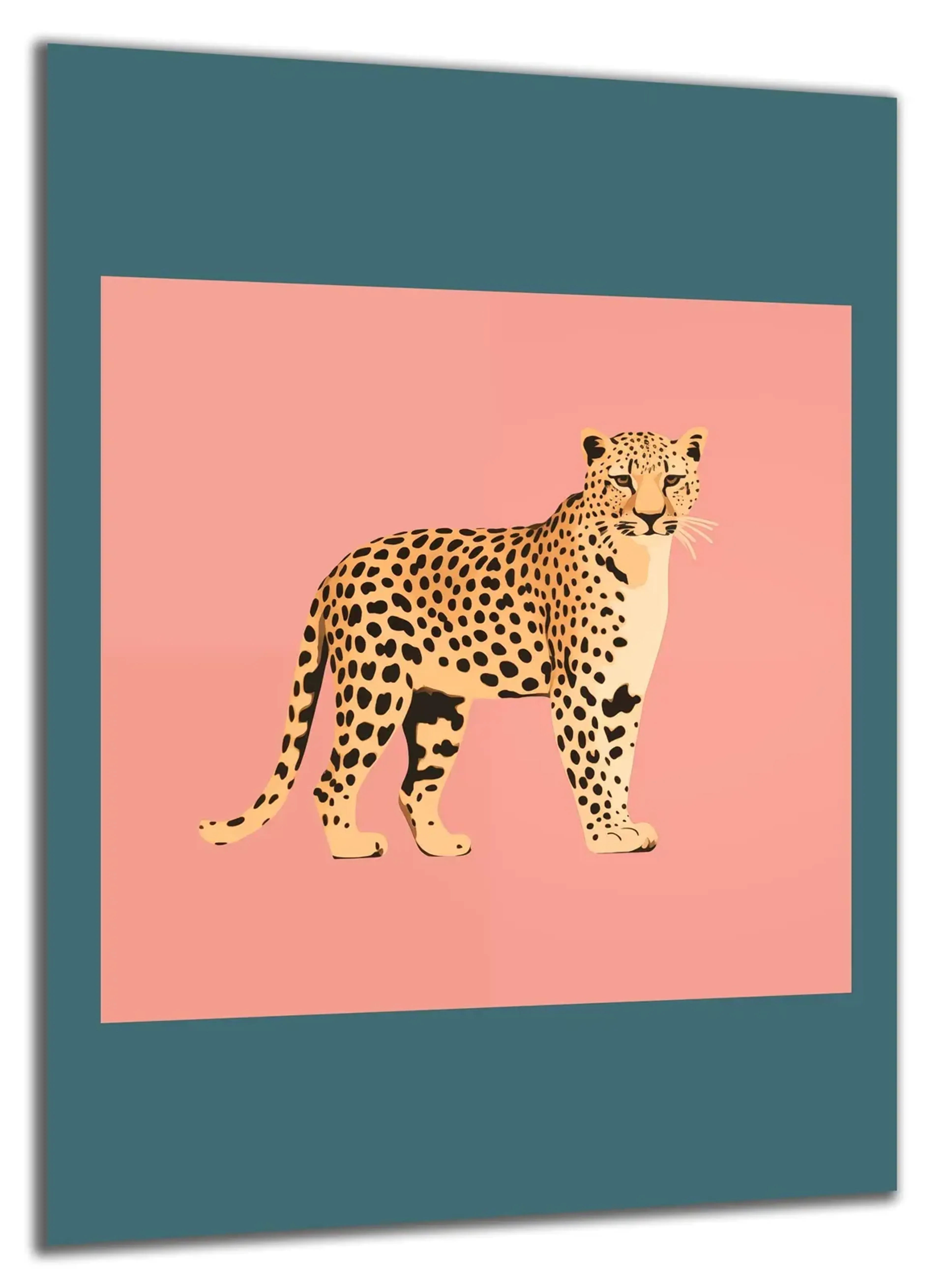 Leopard in Rosa und Petrol – Ansicht 5