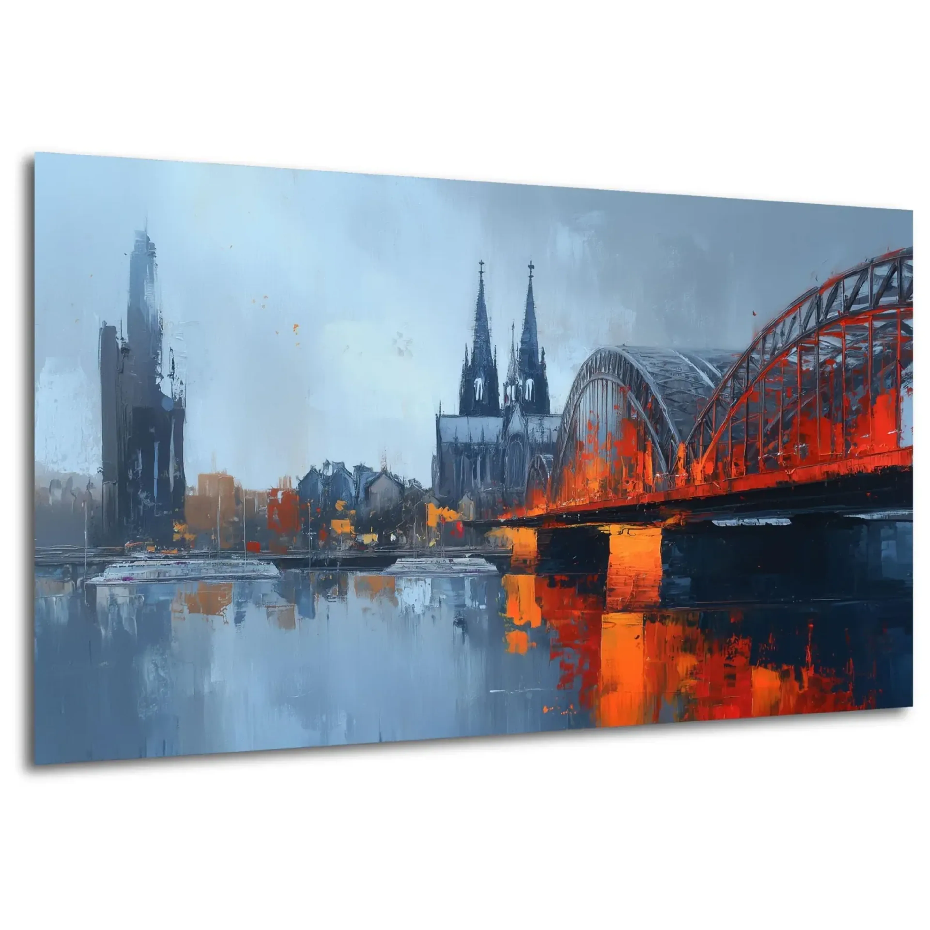 Köln mit roter Brücke – Ansicht 5