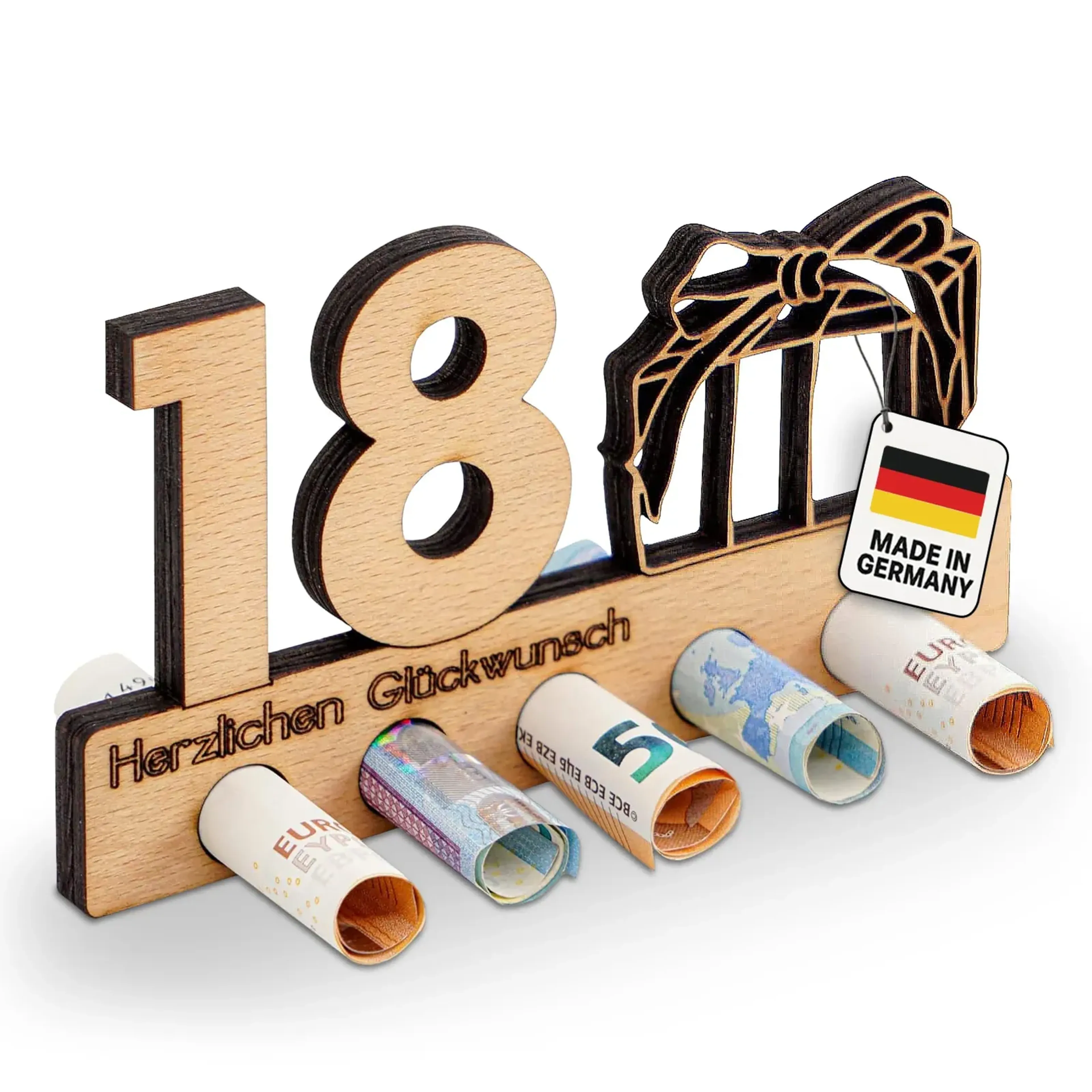 Geldgeschenk-Zahl aus Holz – Ansicht 5