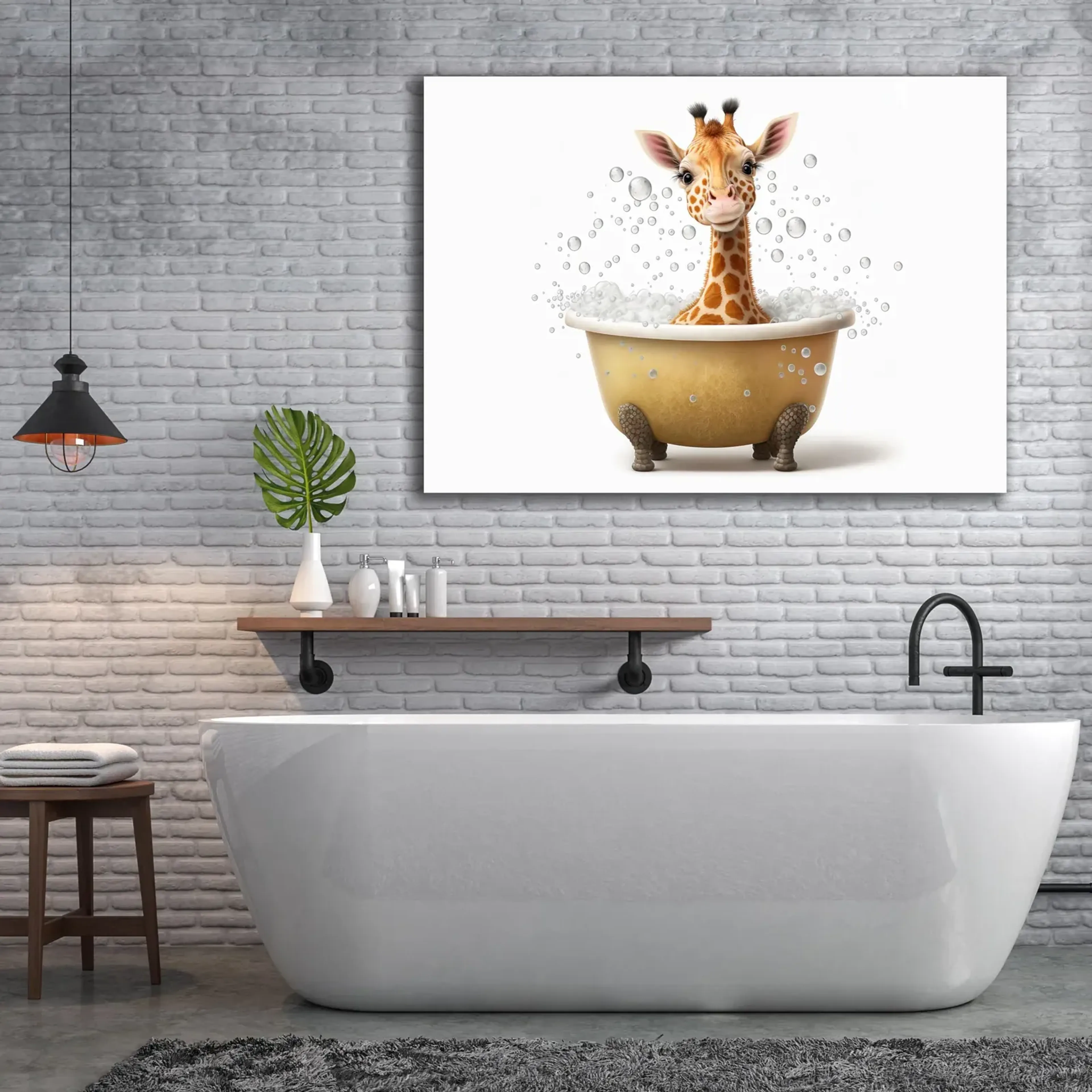 Giraffe im Schaumbad – Ansicht 2