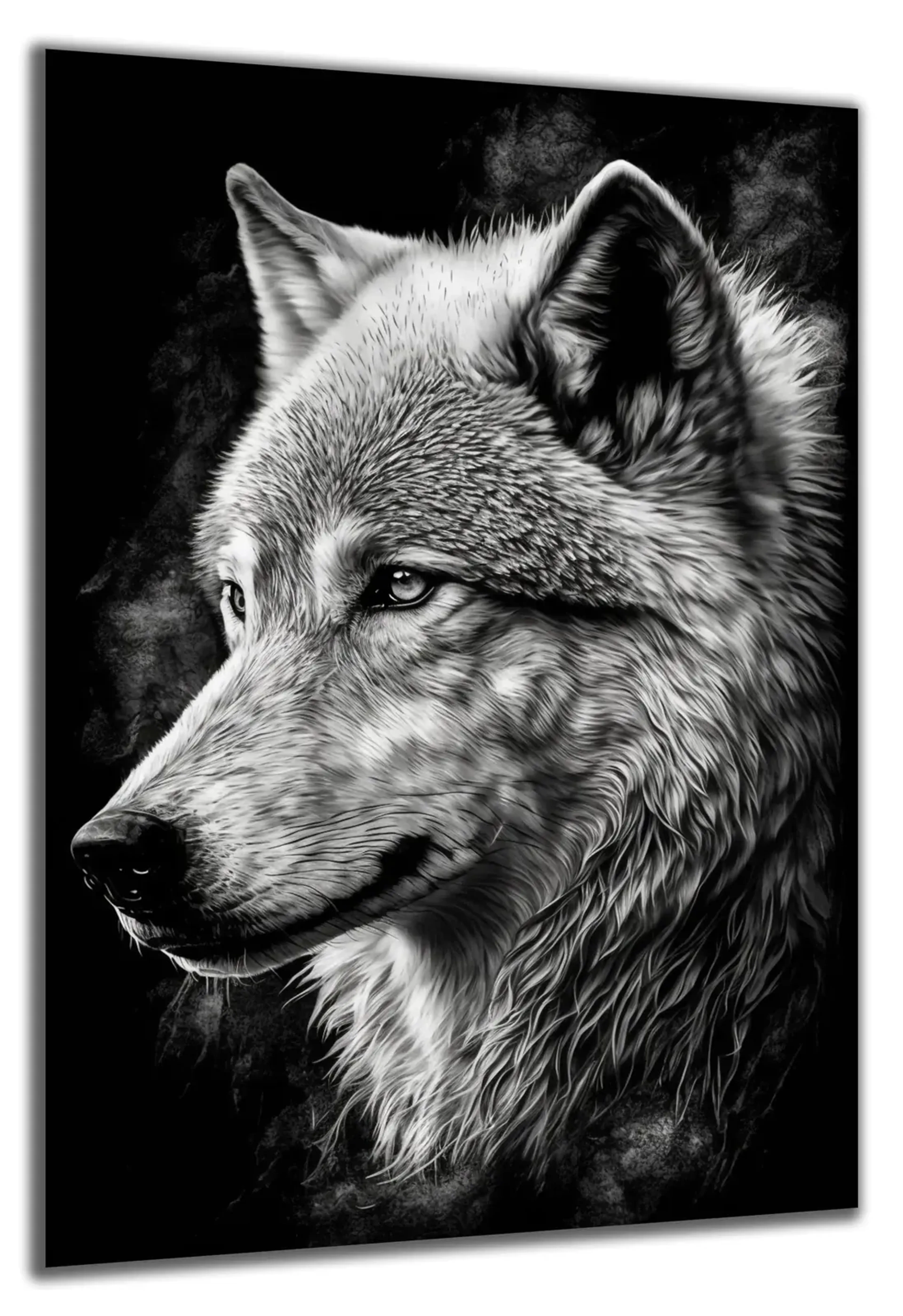 Wolfskopf schwarz weiß – Ansicht 5