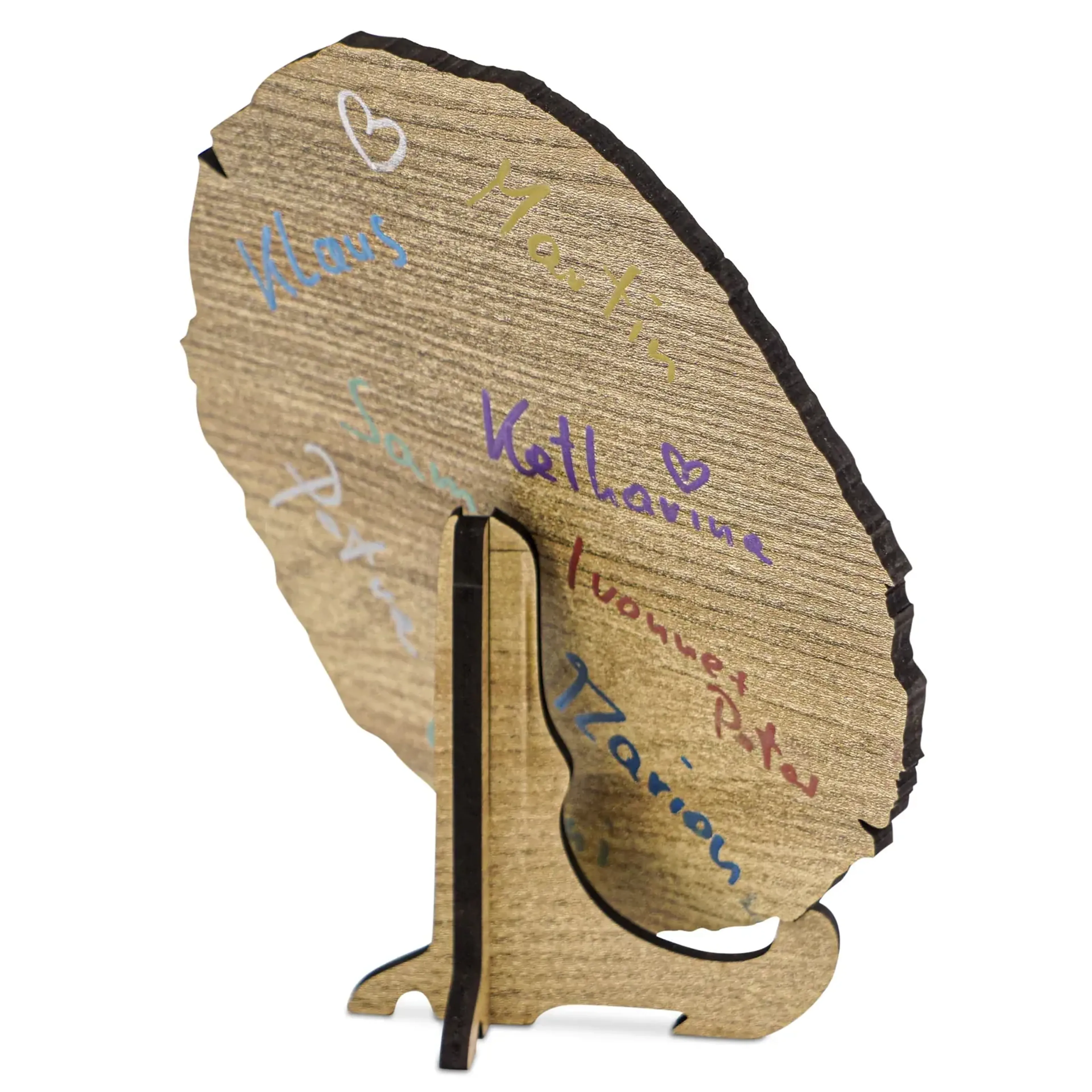 Holzscheibe mit Name, Datum und Motiv – Ansicht 9