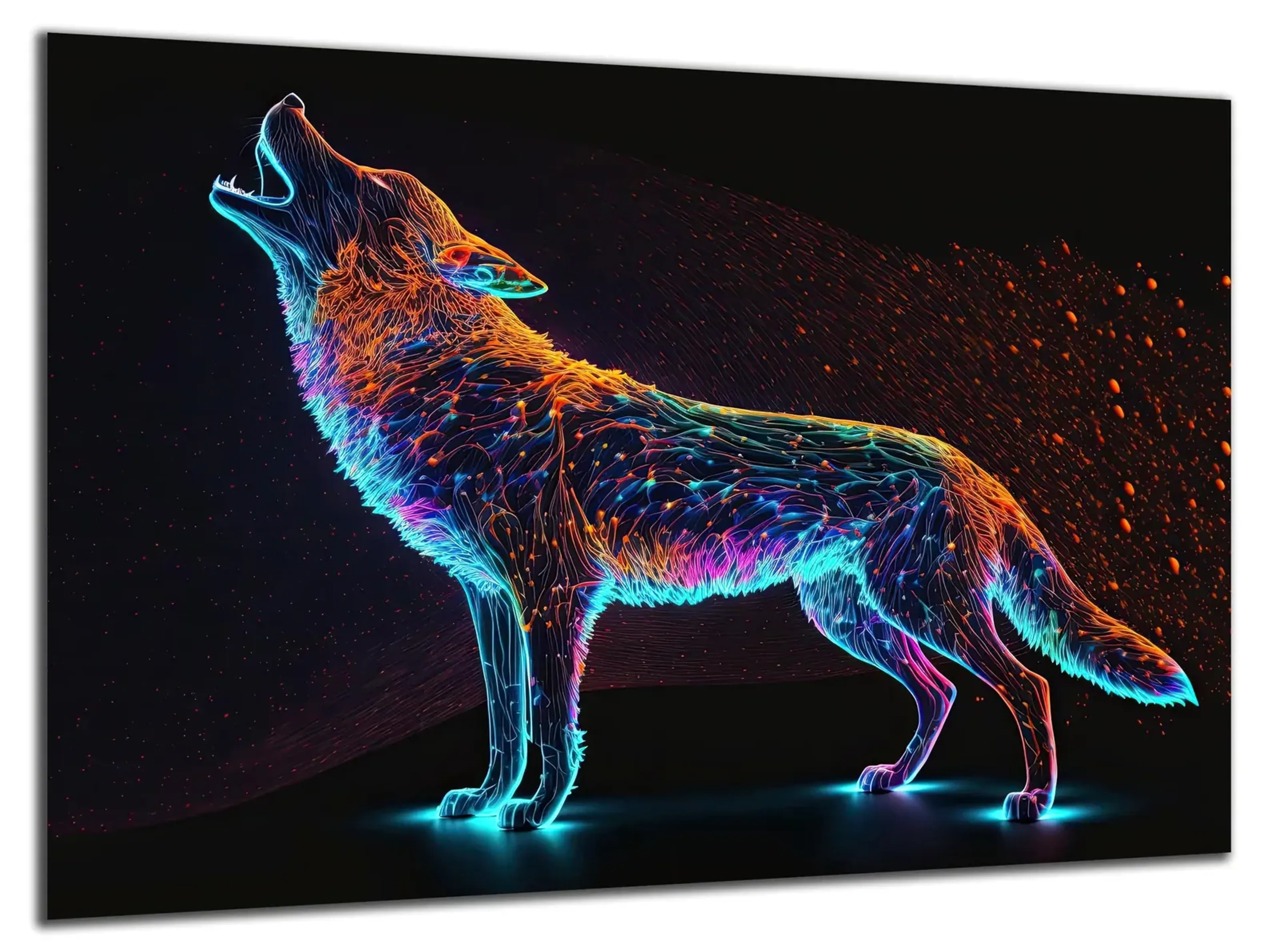 Heulender Neonwolf – Ansicht 5
