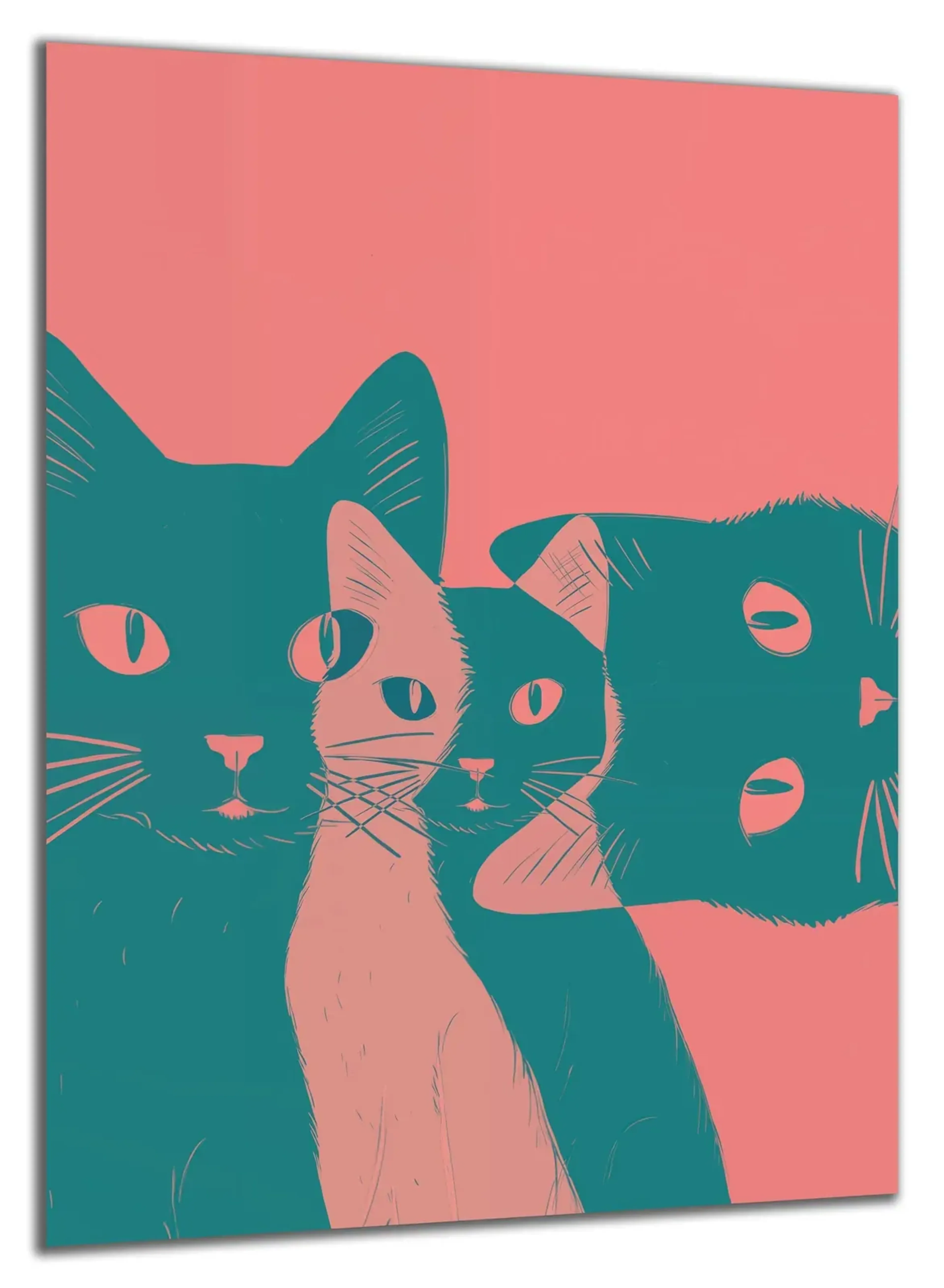 Katzen in Petrol – Ansicht 5
