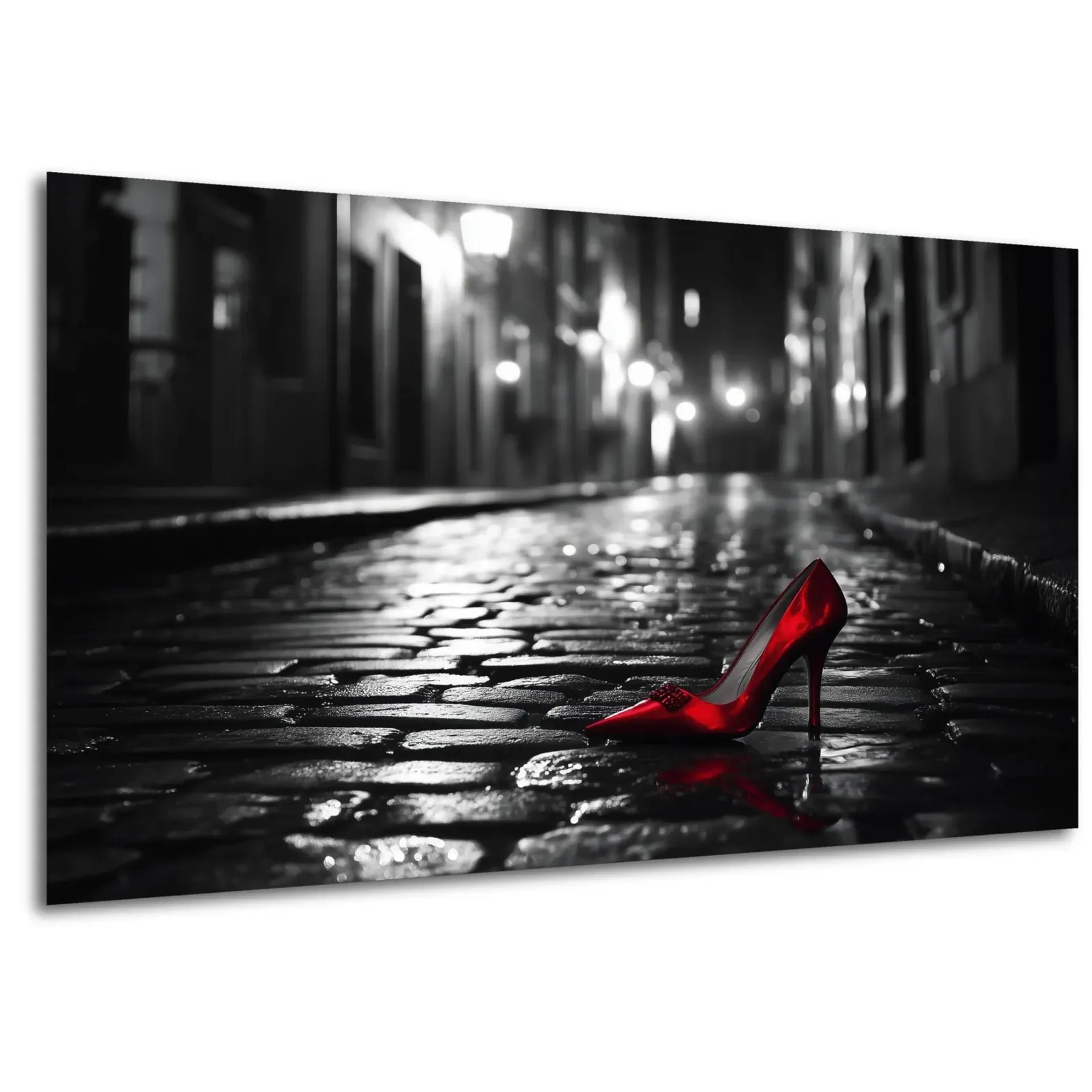 Roter Schuh bei Nacht – Ansicht 5
