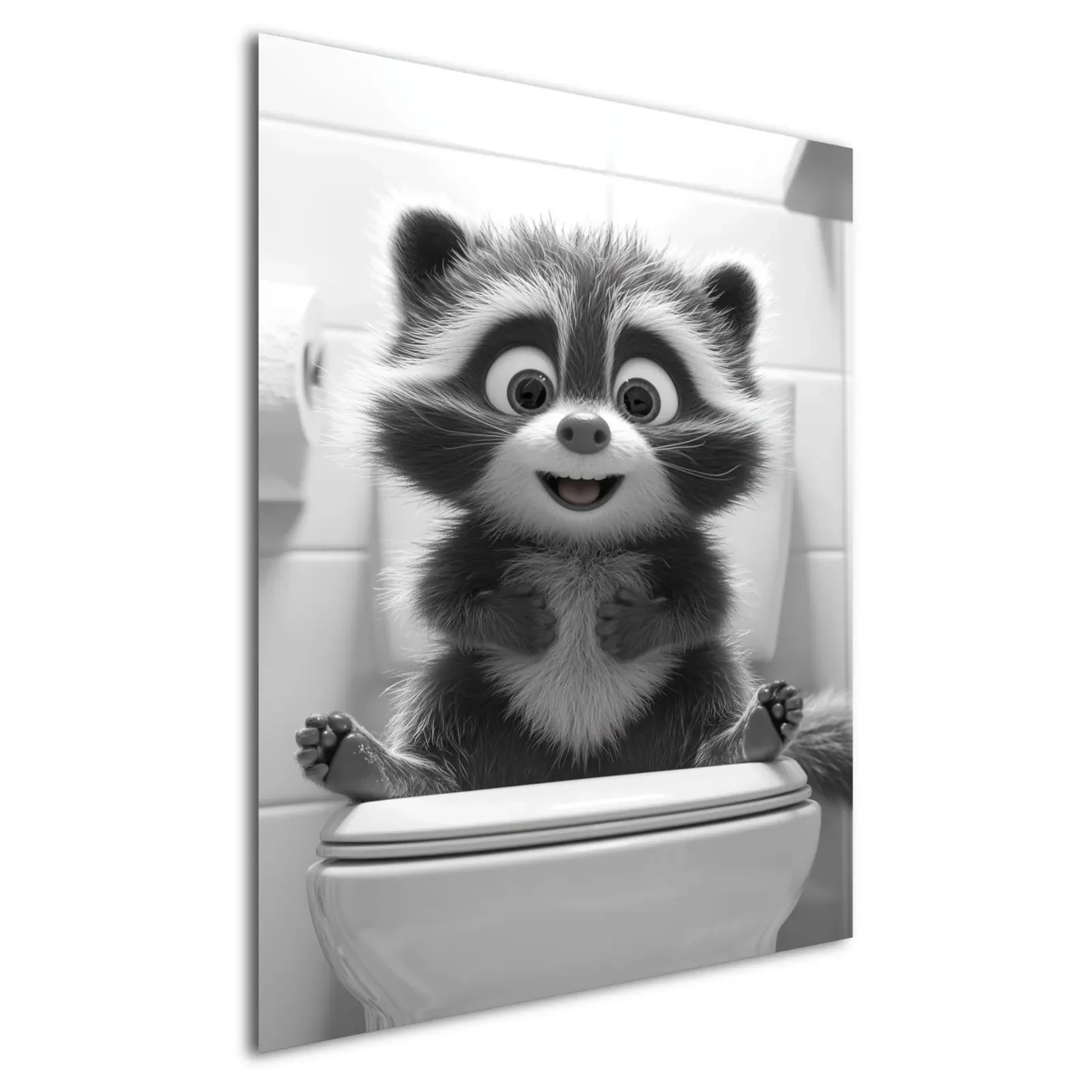 Waschbär auf Toilette – Ansicht 5