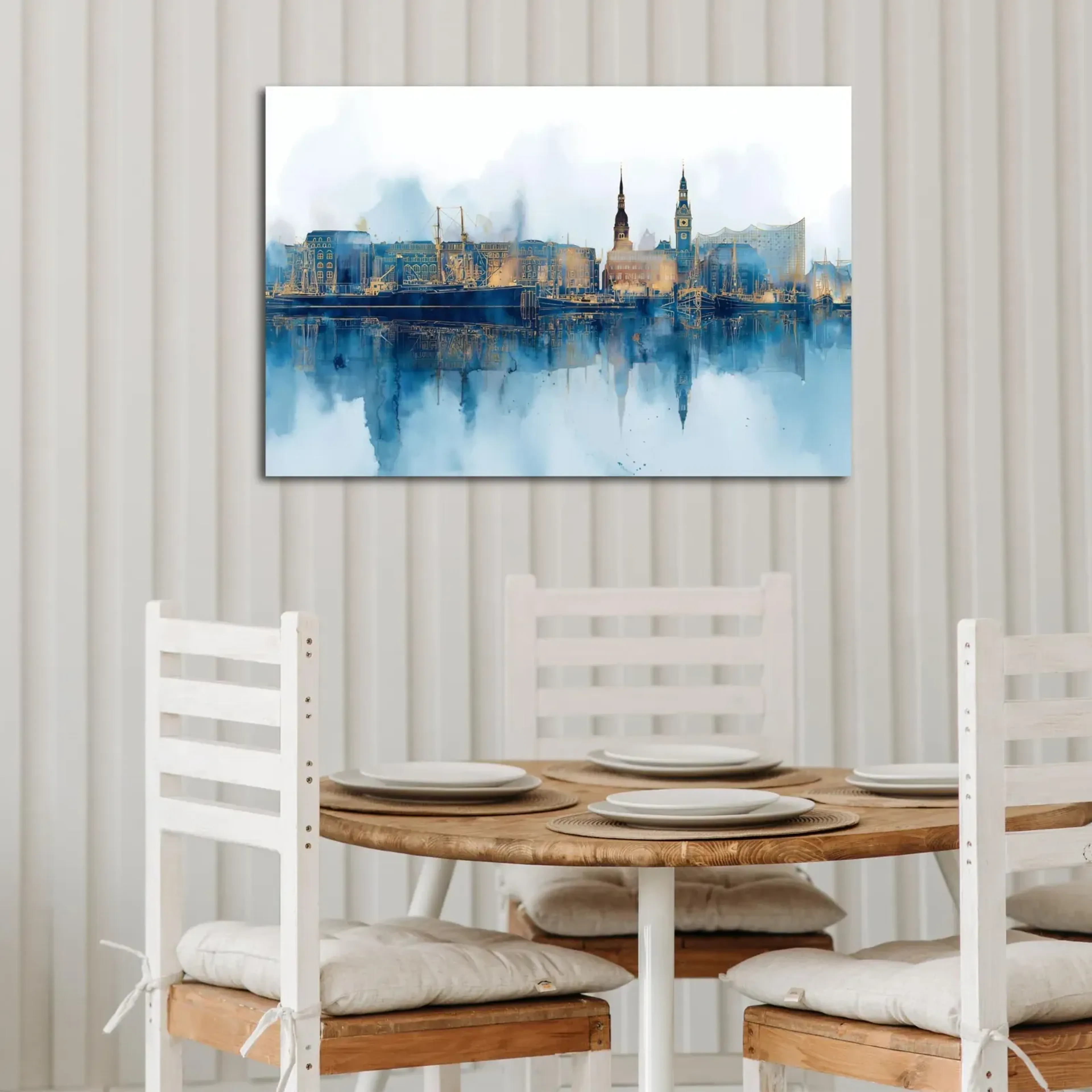Hamburger Hafen in Blaugold – Ansicht 4