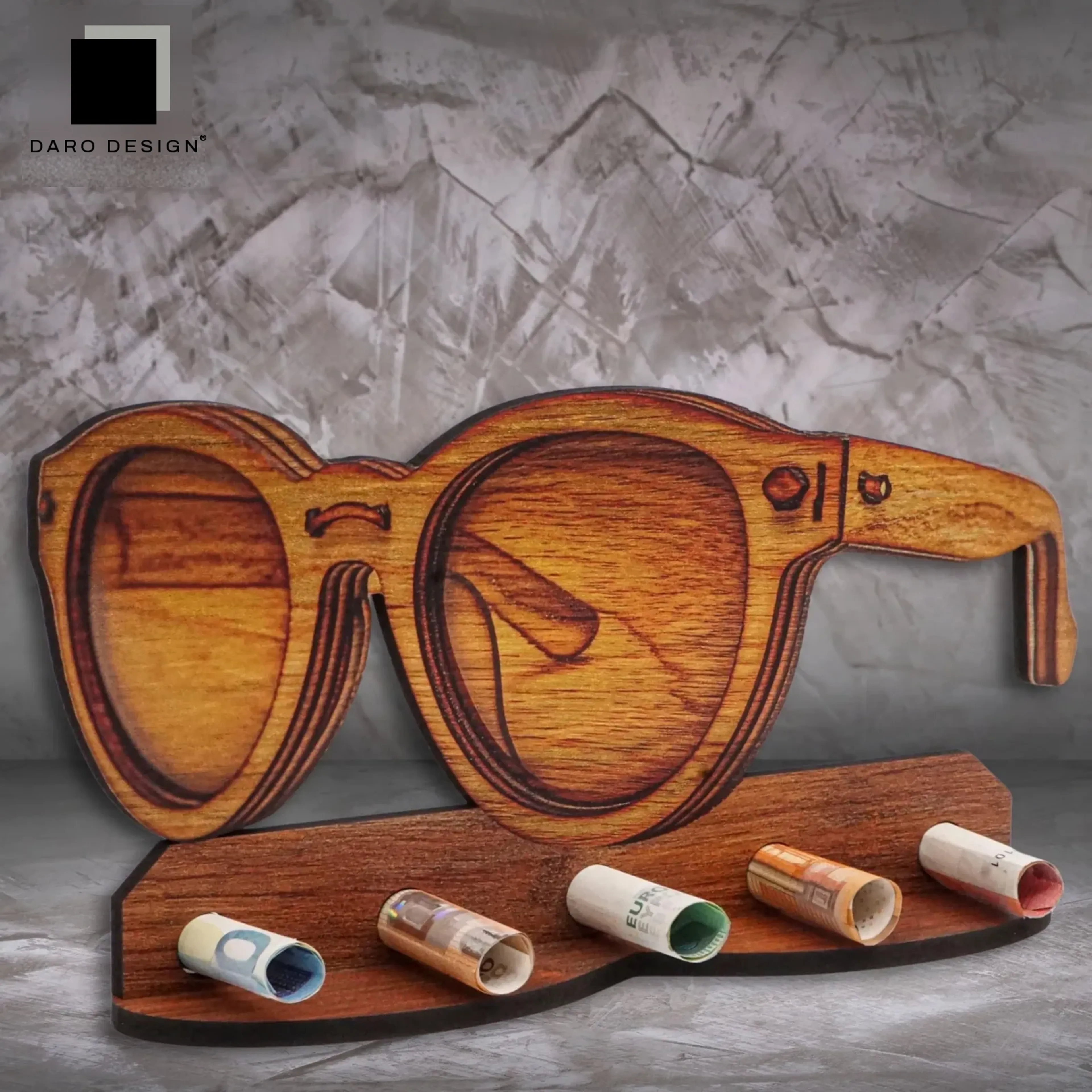 Geldgeschenk „Brille“ in Holzoptik – Ansicht 3