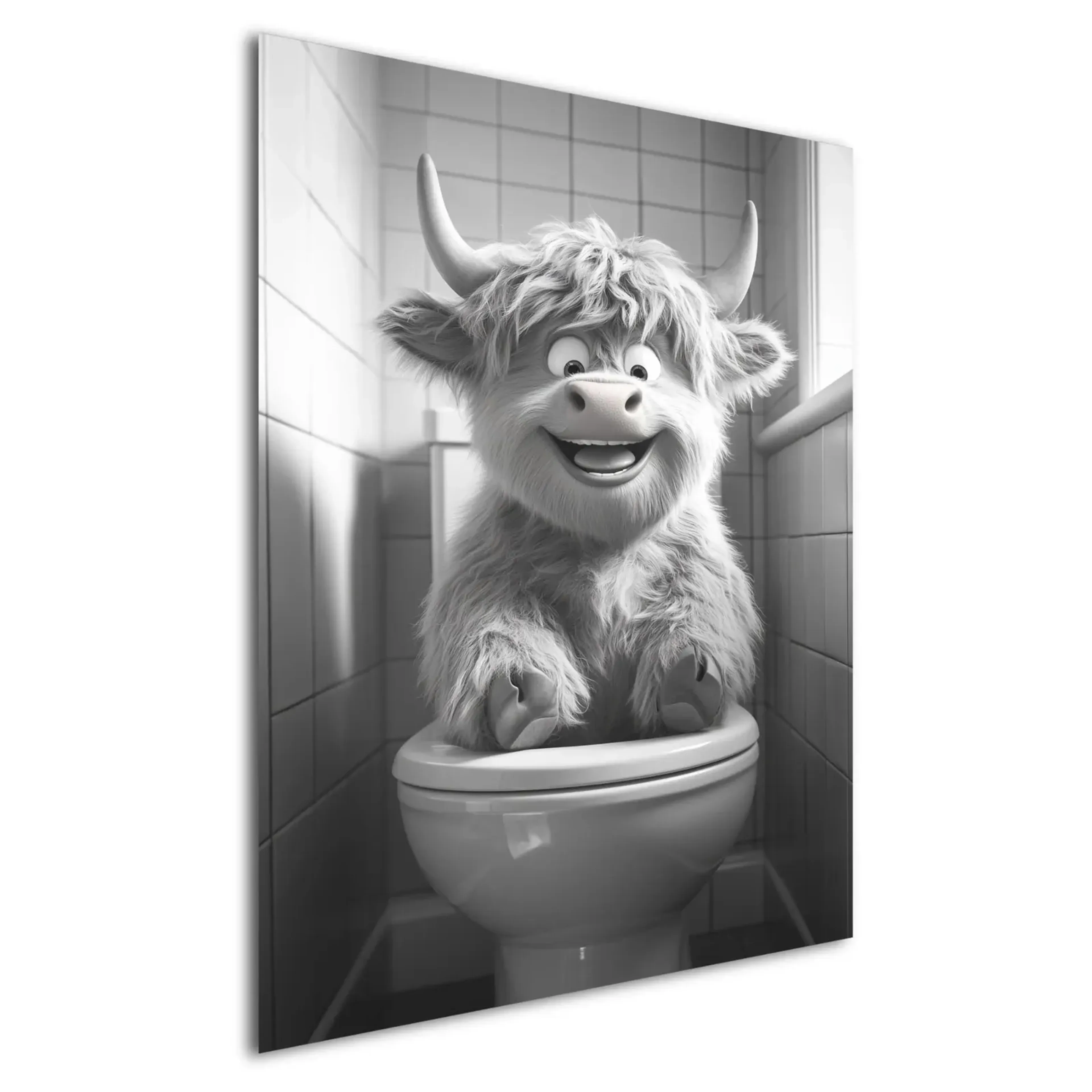 Hochlandrind auf Toilette – Ansicht 5