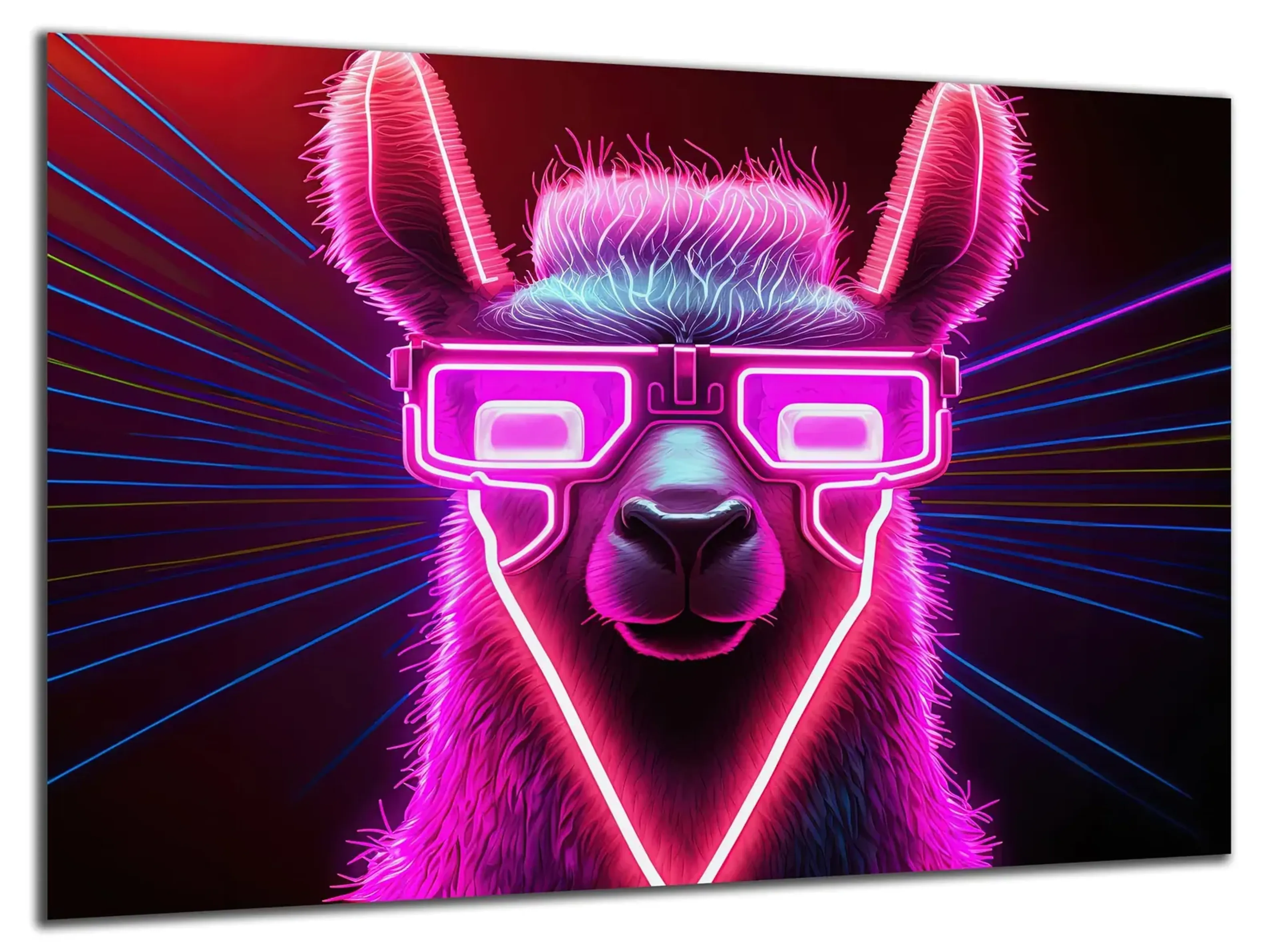 Lama mit Neonbrille – Ansicht 5
