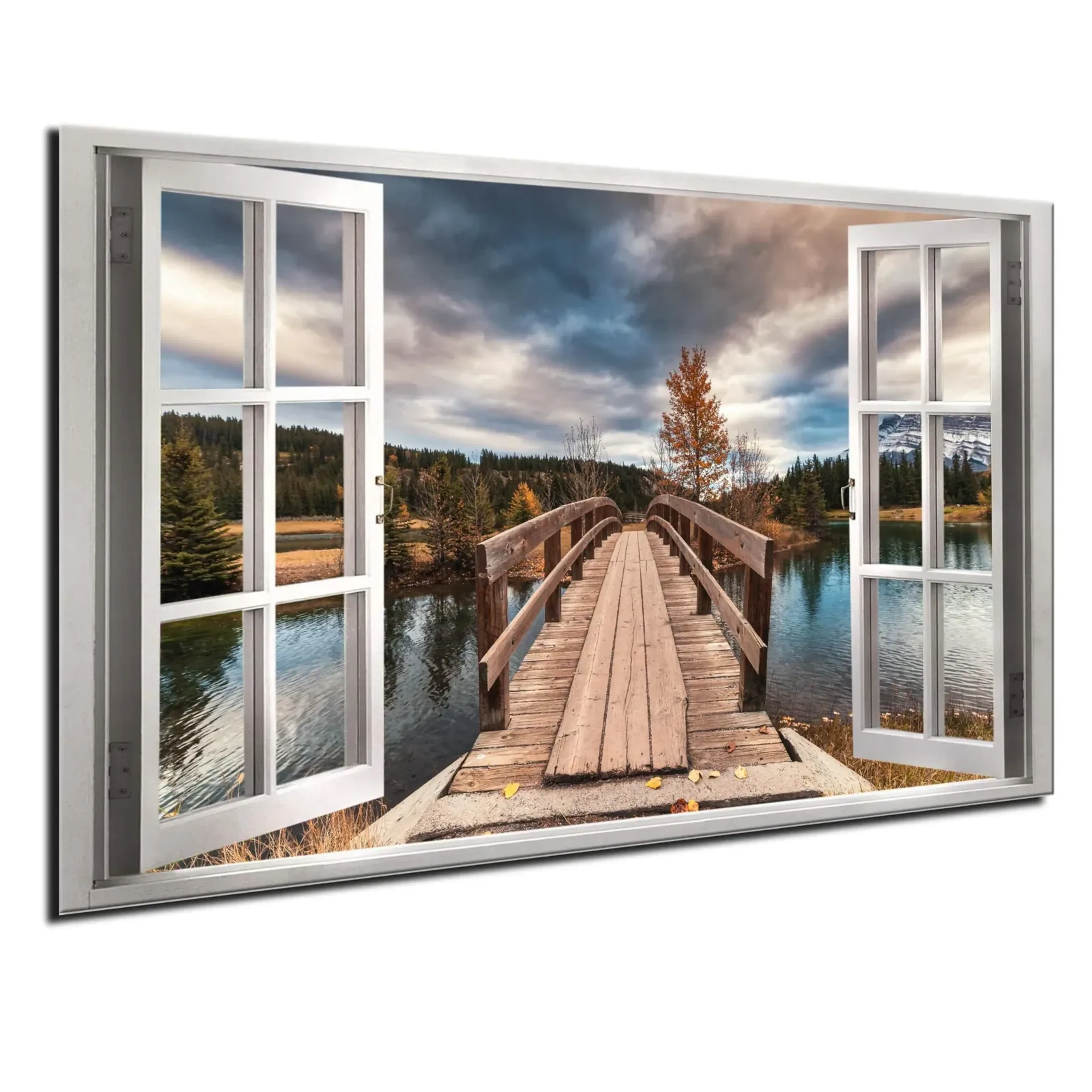Holzbrücke im Herbst – Ansicht 5