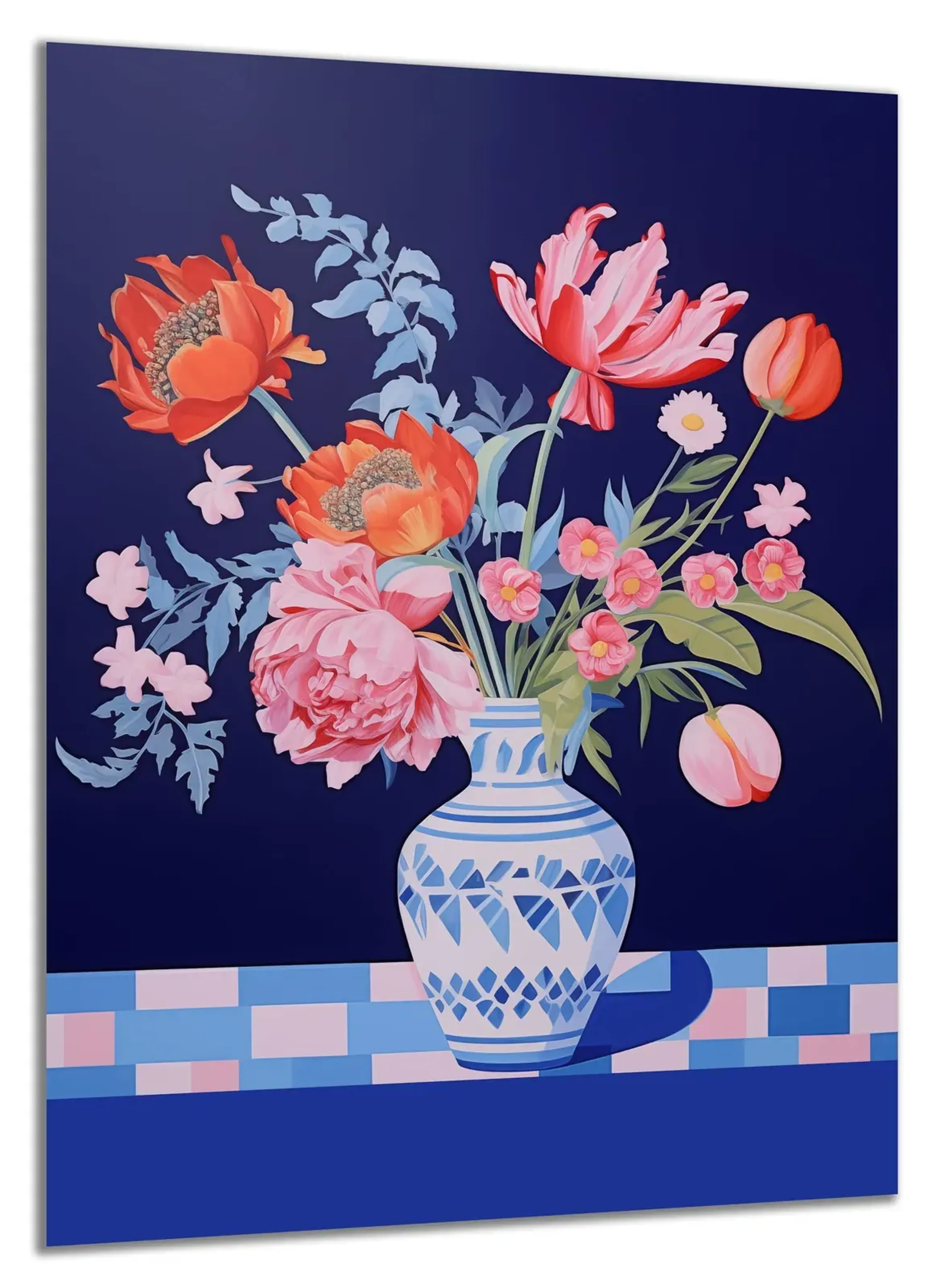 Blumen in blauer Vase – Ansicht 5