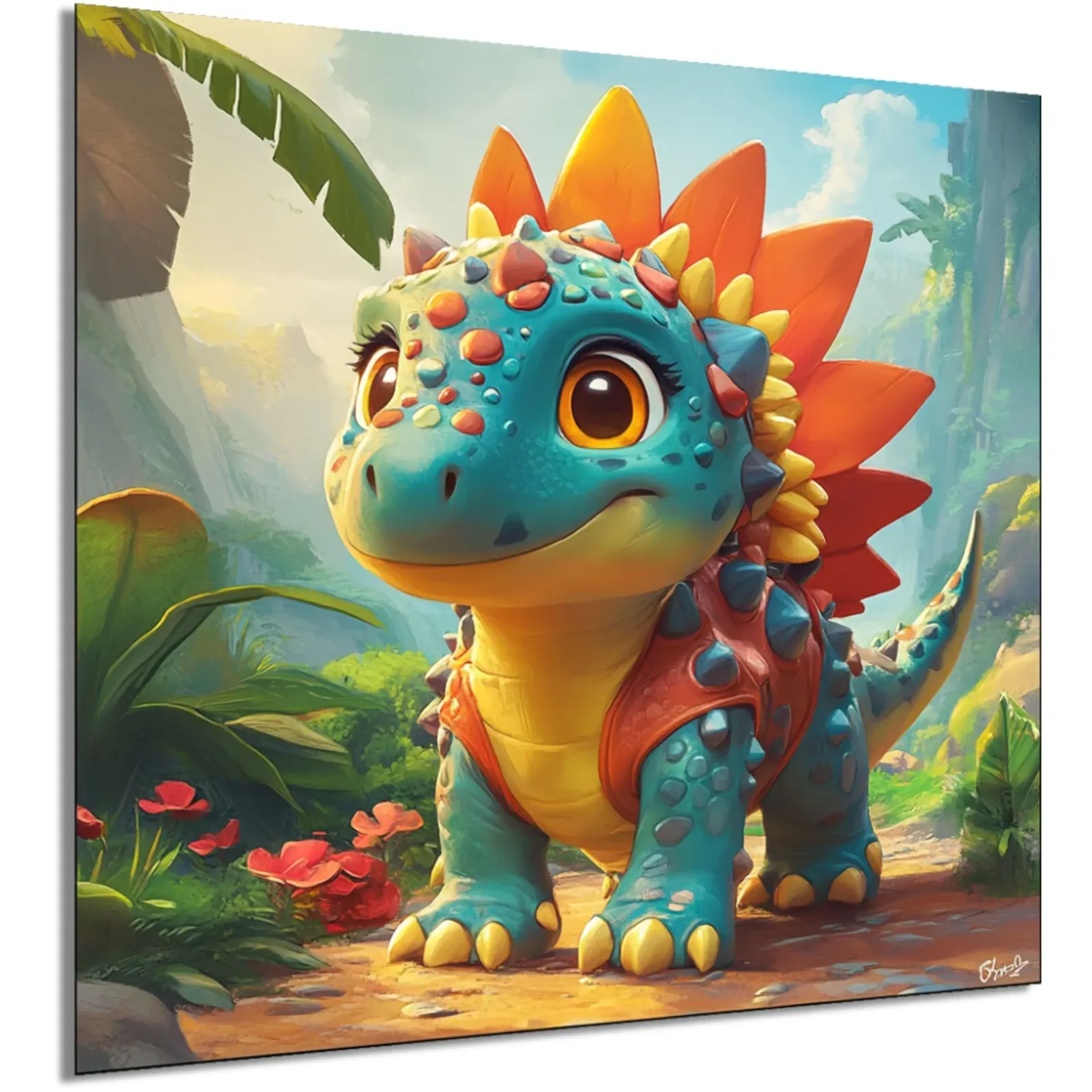 Dino mit buntem Rückenkamm – Ansicht 5