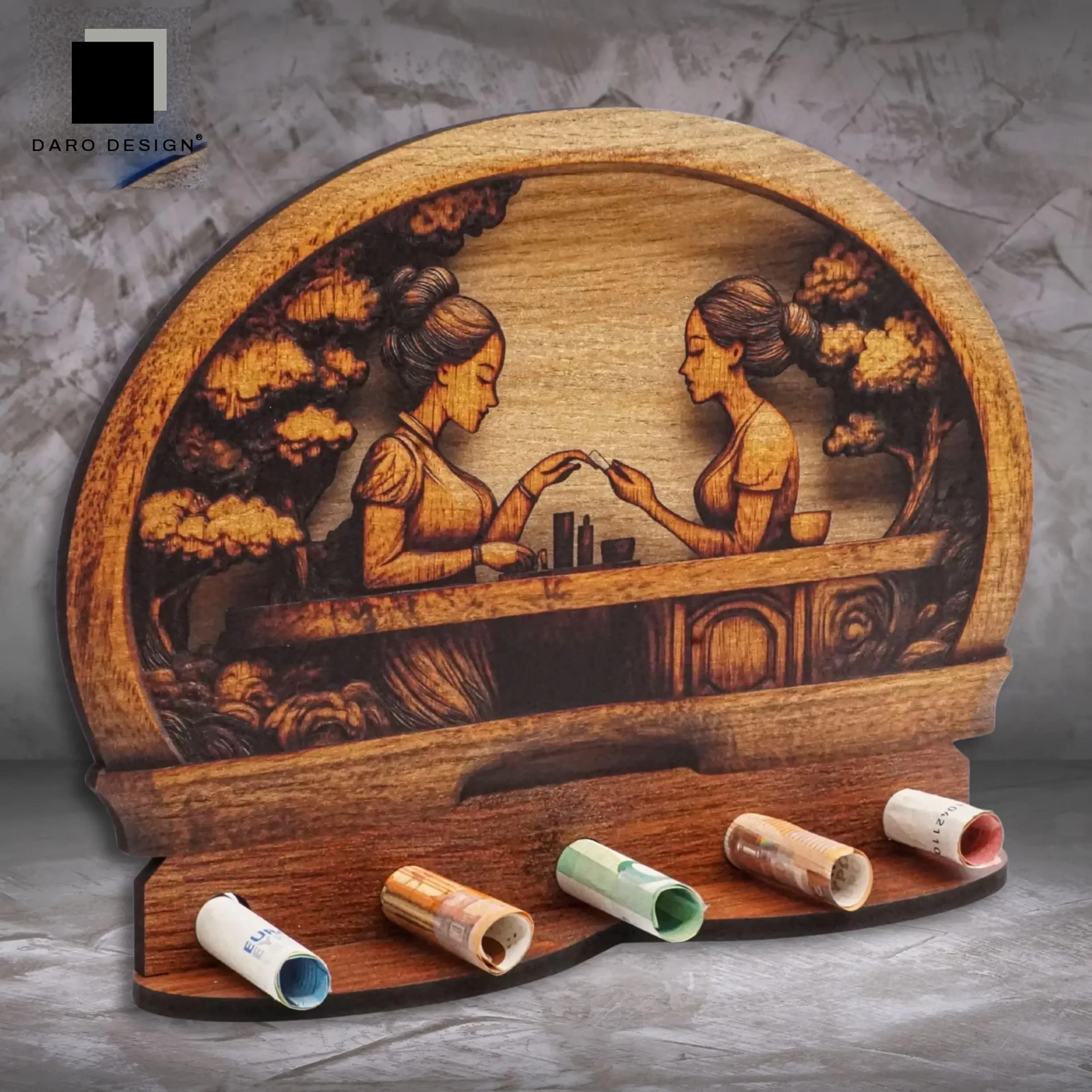 Geldgeschenk „Maniküre“ in Holzoptik – Ansicht 3