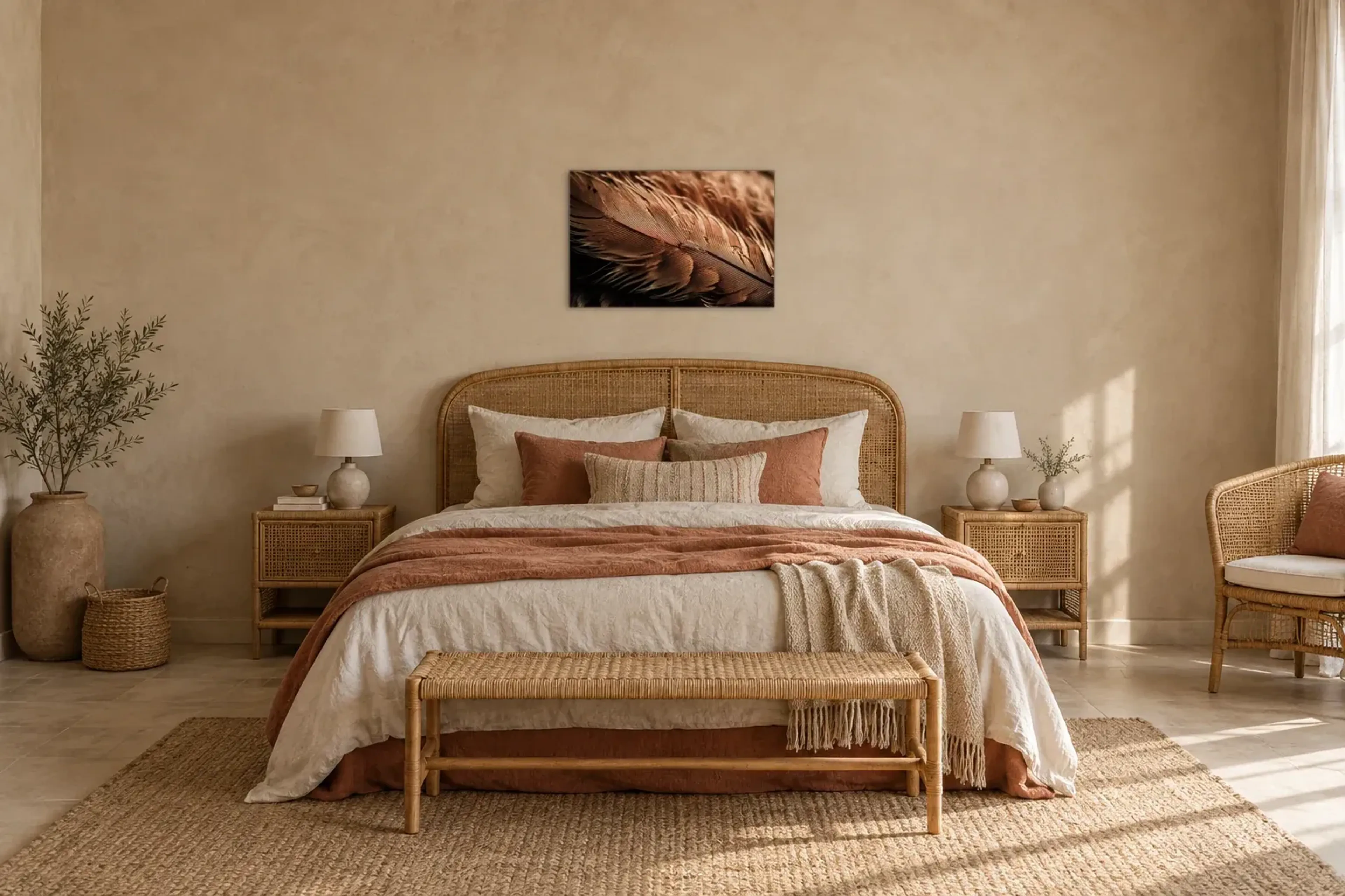 Wandbild im Schlafzimmer