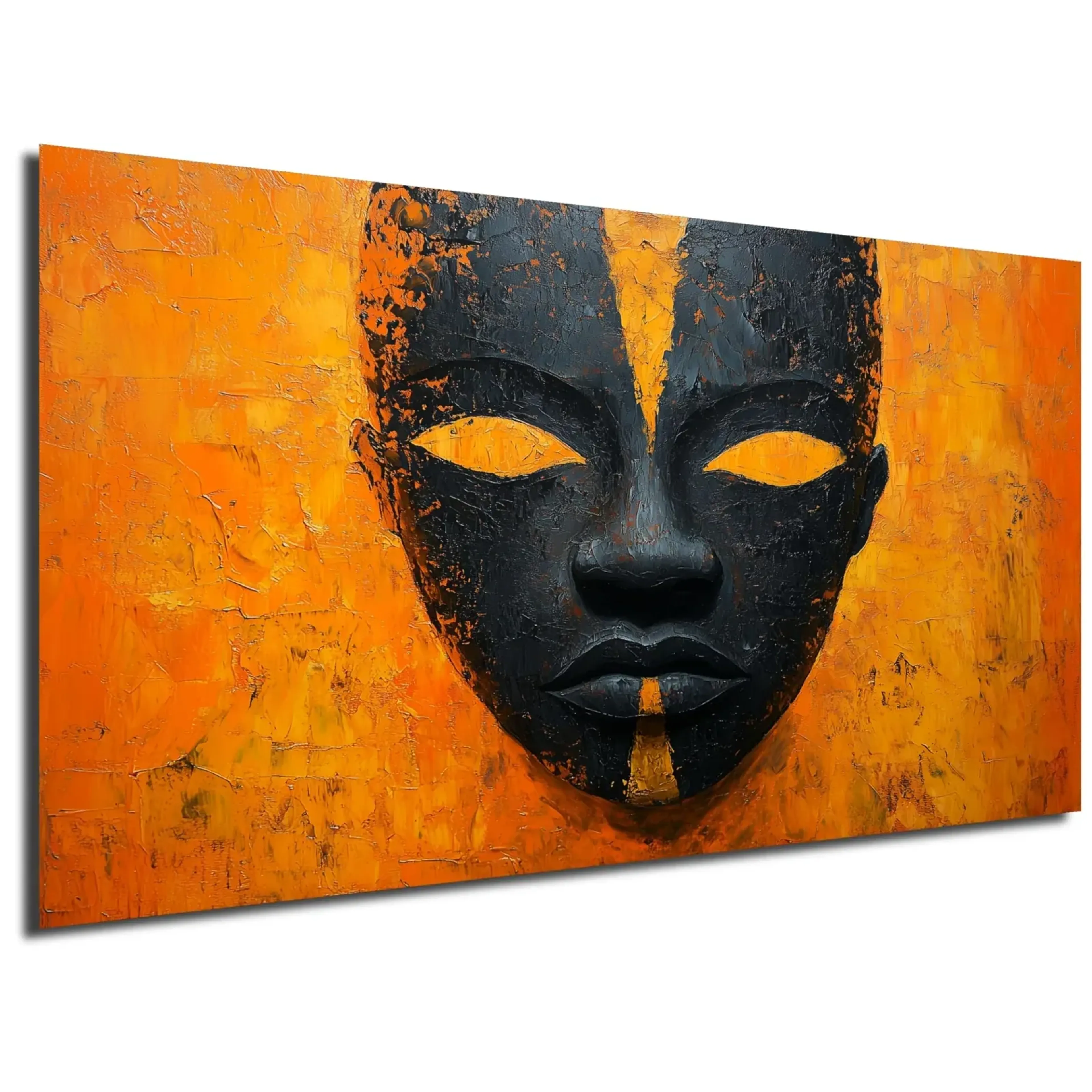 Maske in Schwarz und Orange – Ansicht 5