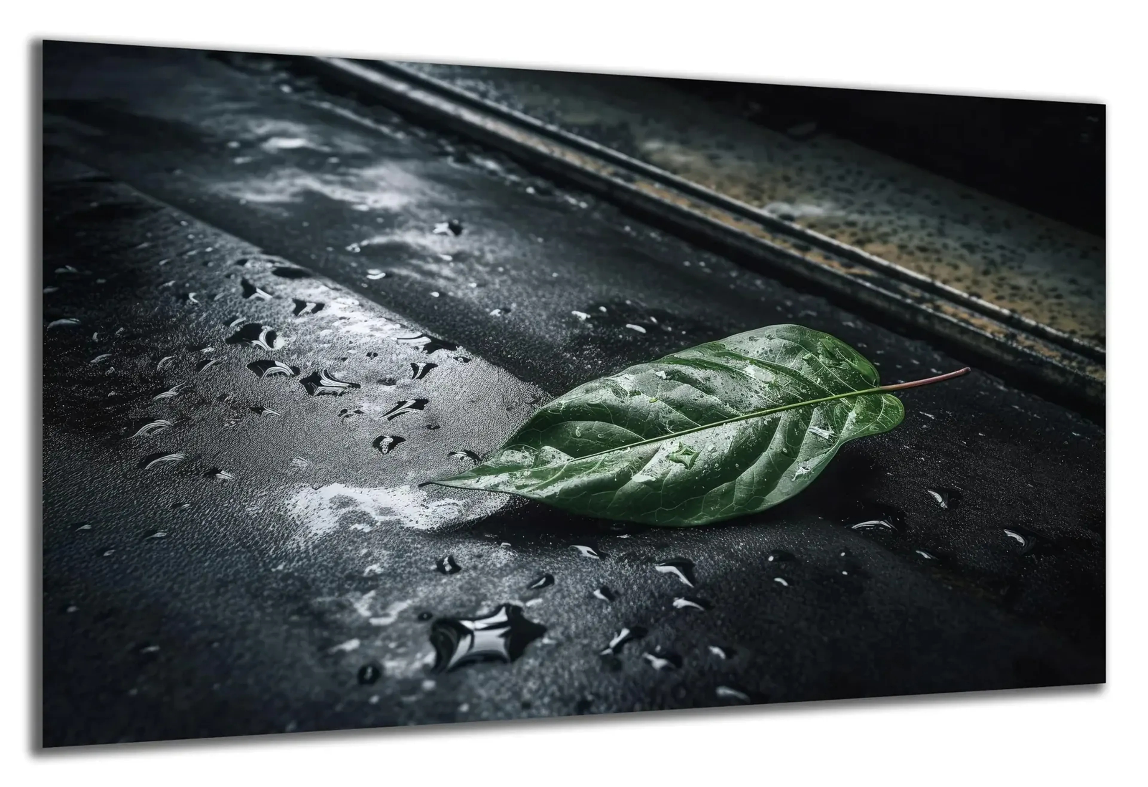 Blatt auf nassem Untergrund – Ansicht 4