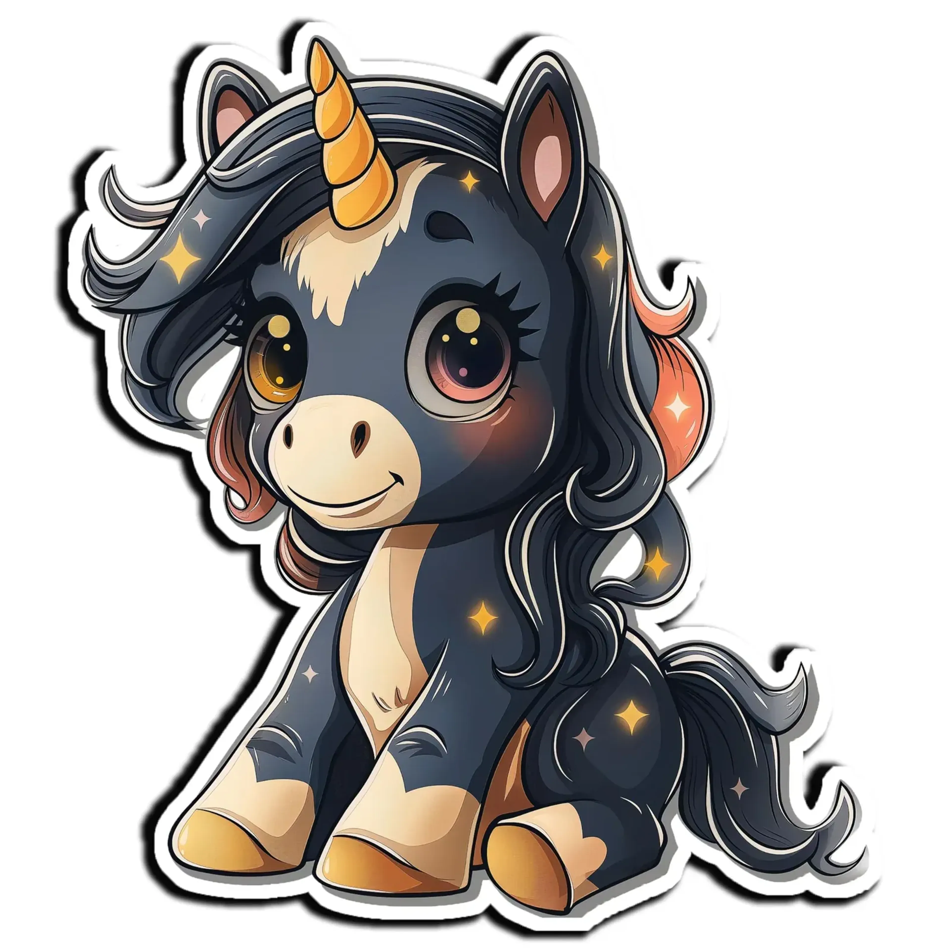 Einhorn schwarz/gold – Ansicht 5