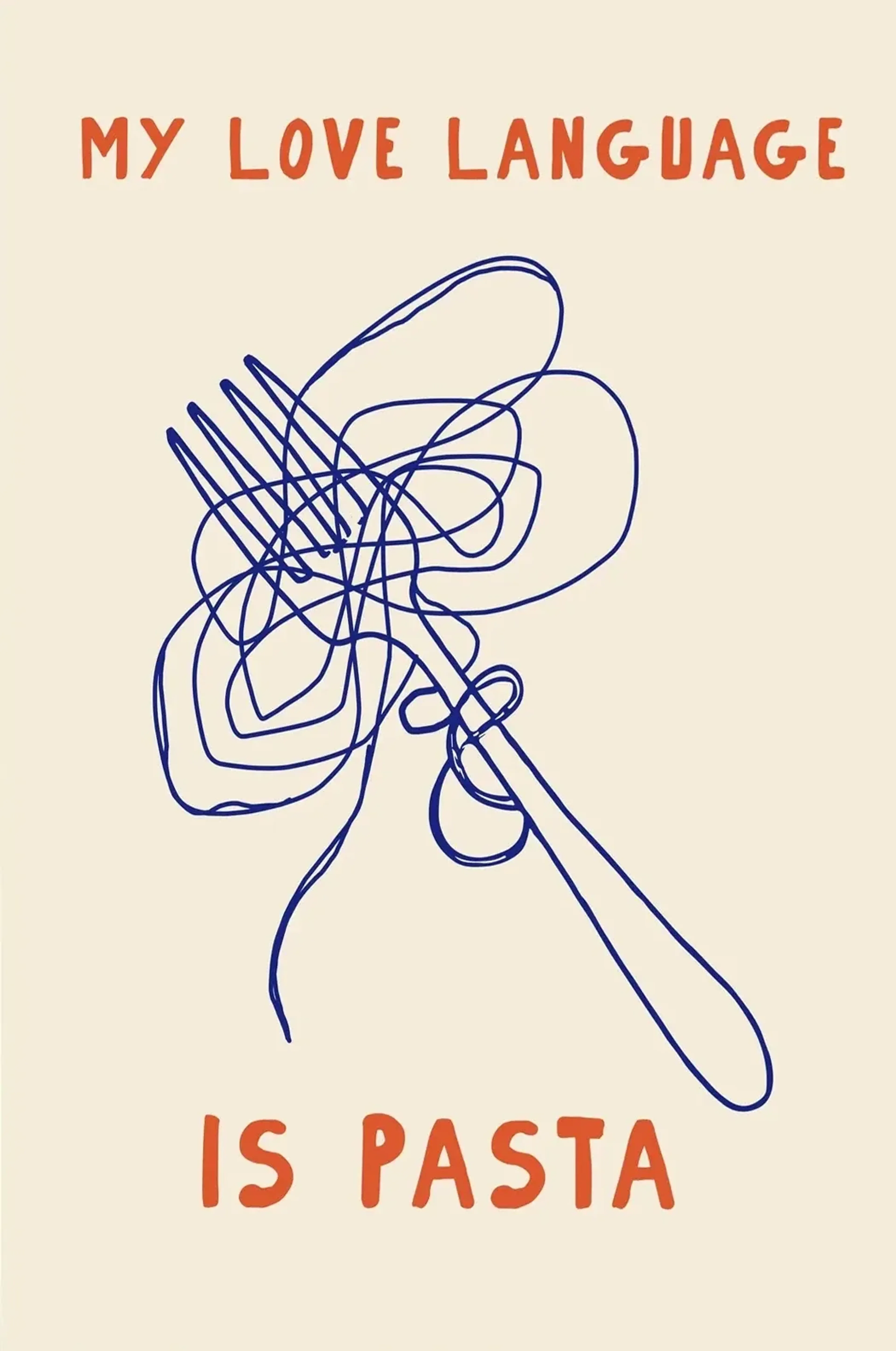 Pasta Liebe – Motiv als Wandbild auf Holz