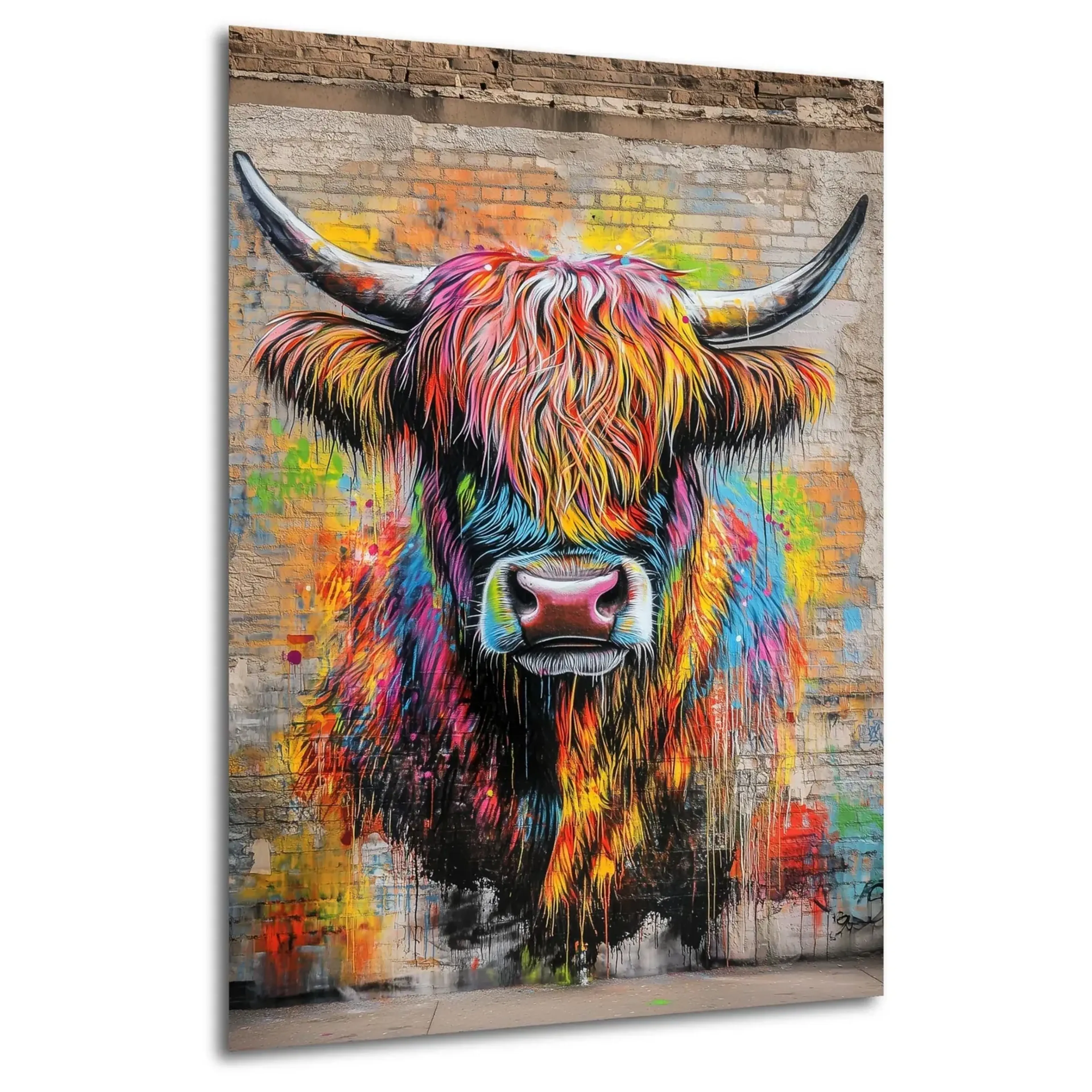 Hochlandrind in Graffitifarben – Ansicht 5