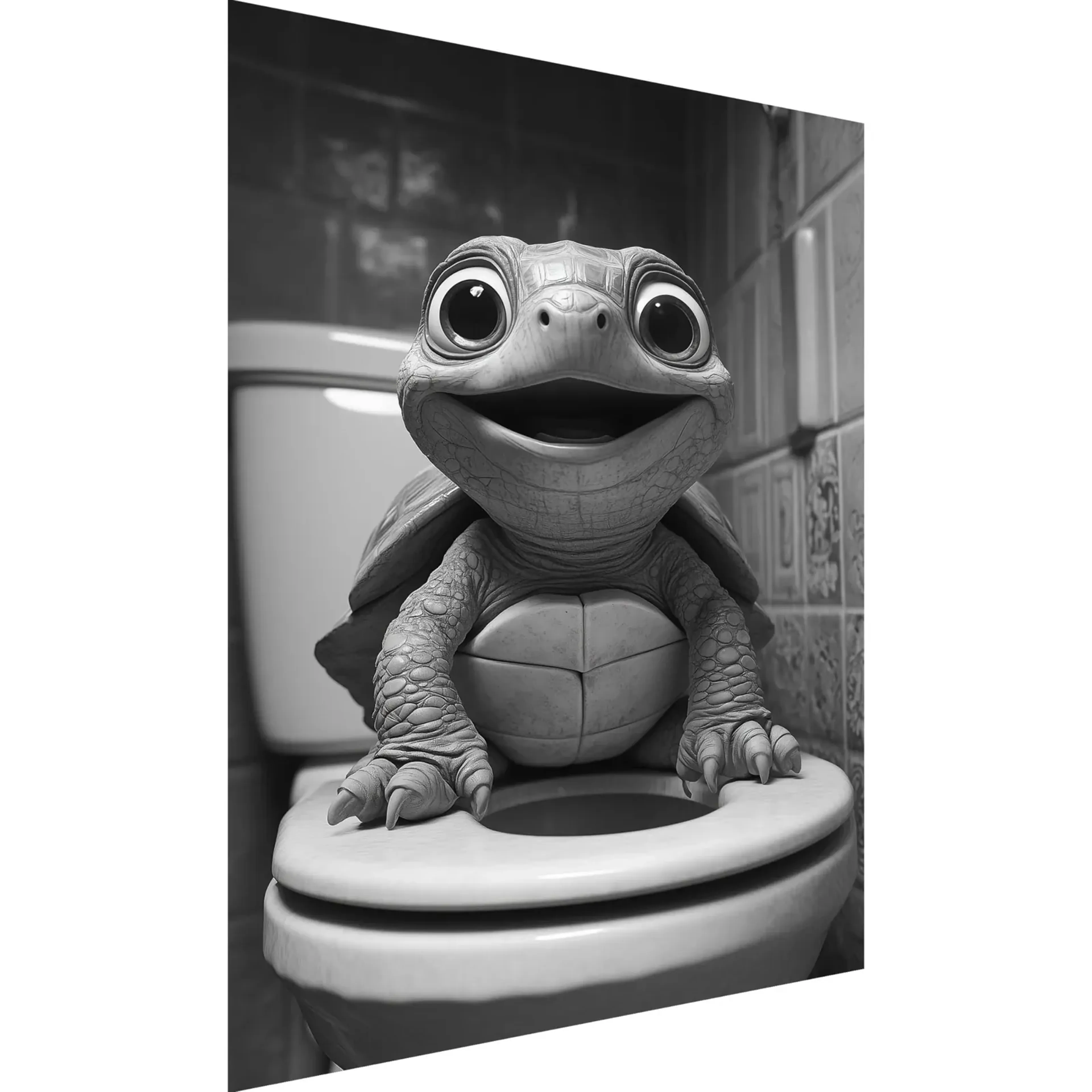 Schildkröte auf Toilette – Ansicht 5