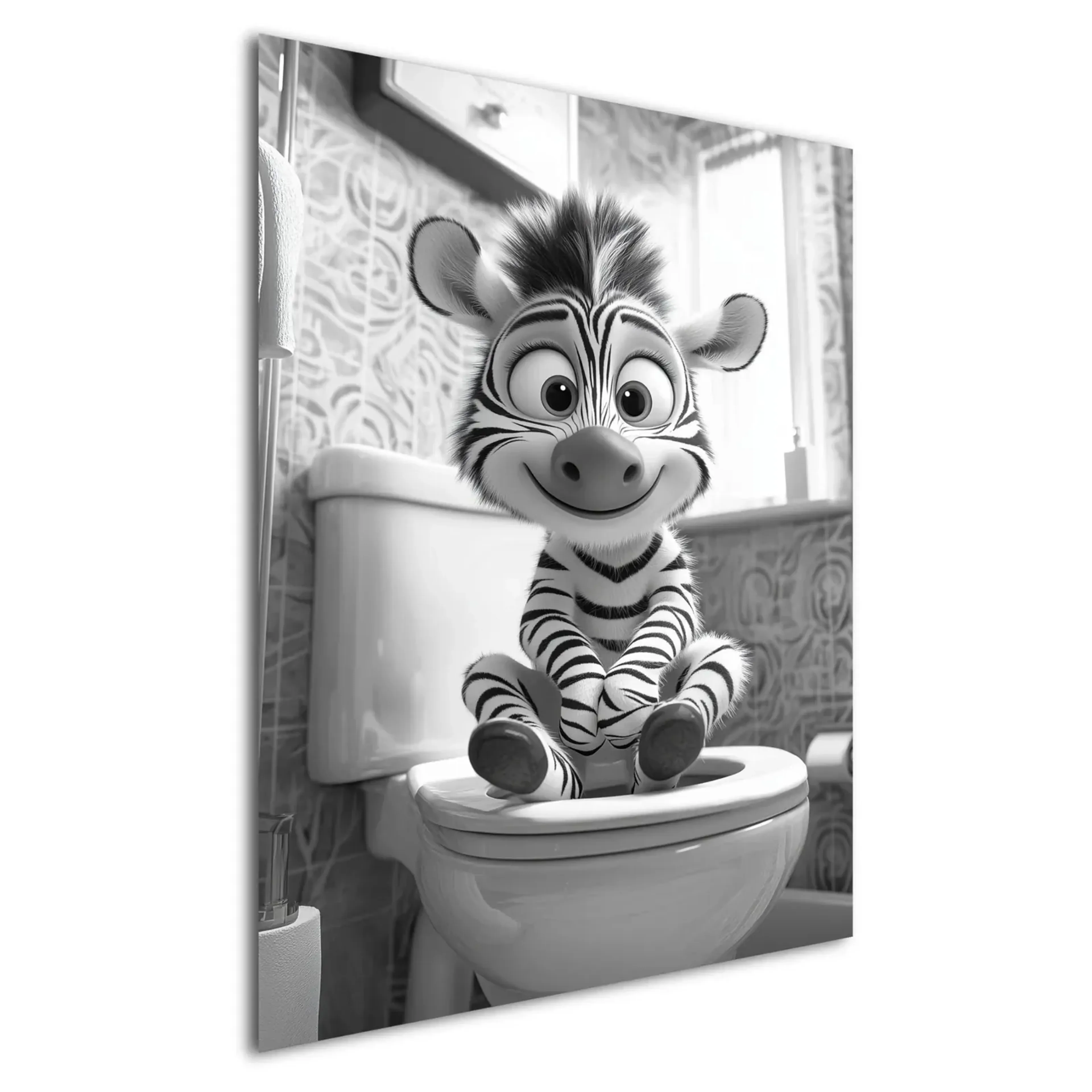 Zebra auf Toilette – Ansicht 5
