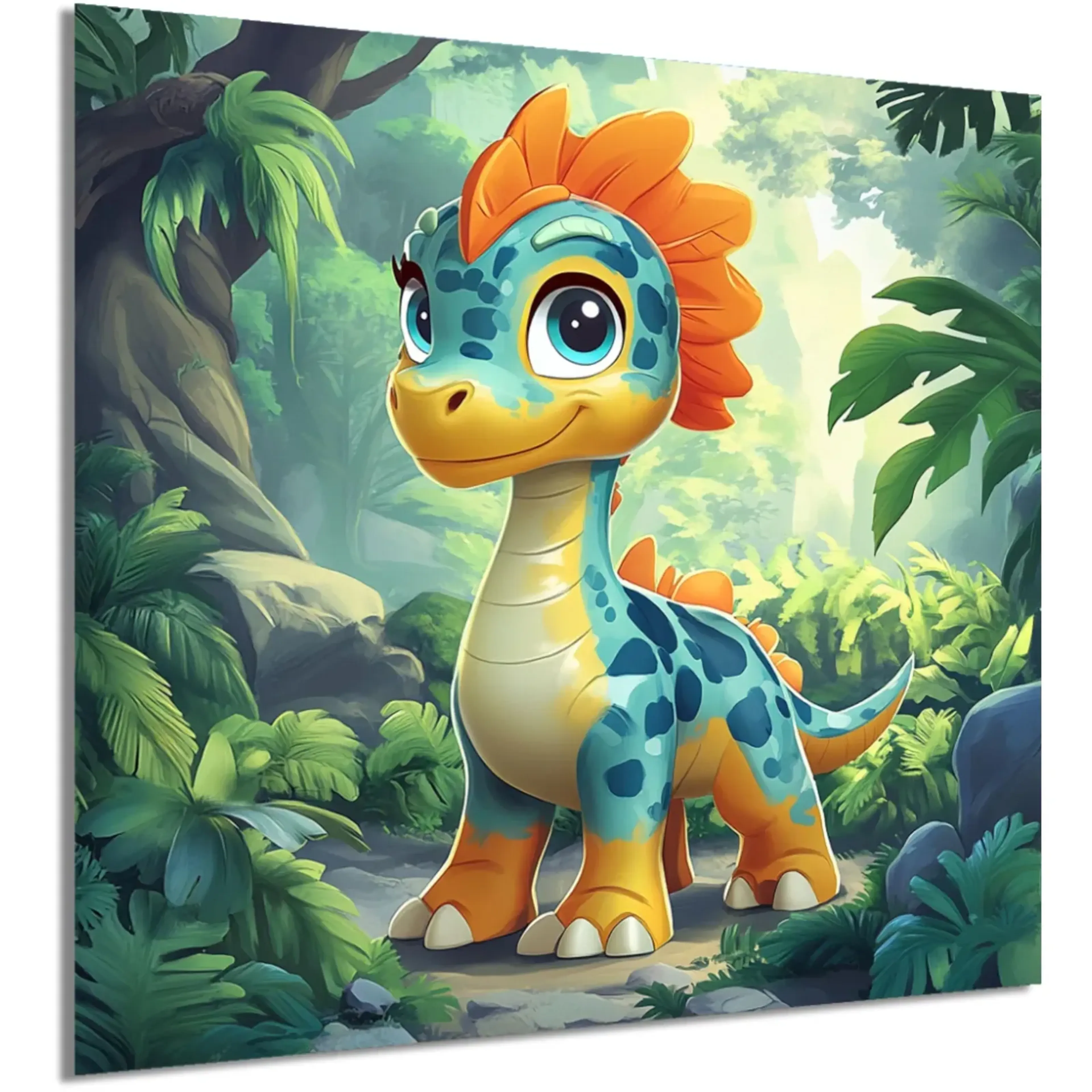 Türkiser Dino im Wald – Ansicht 5