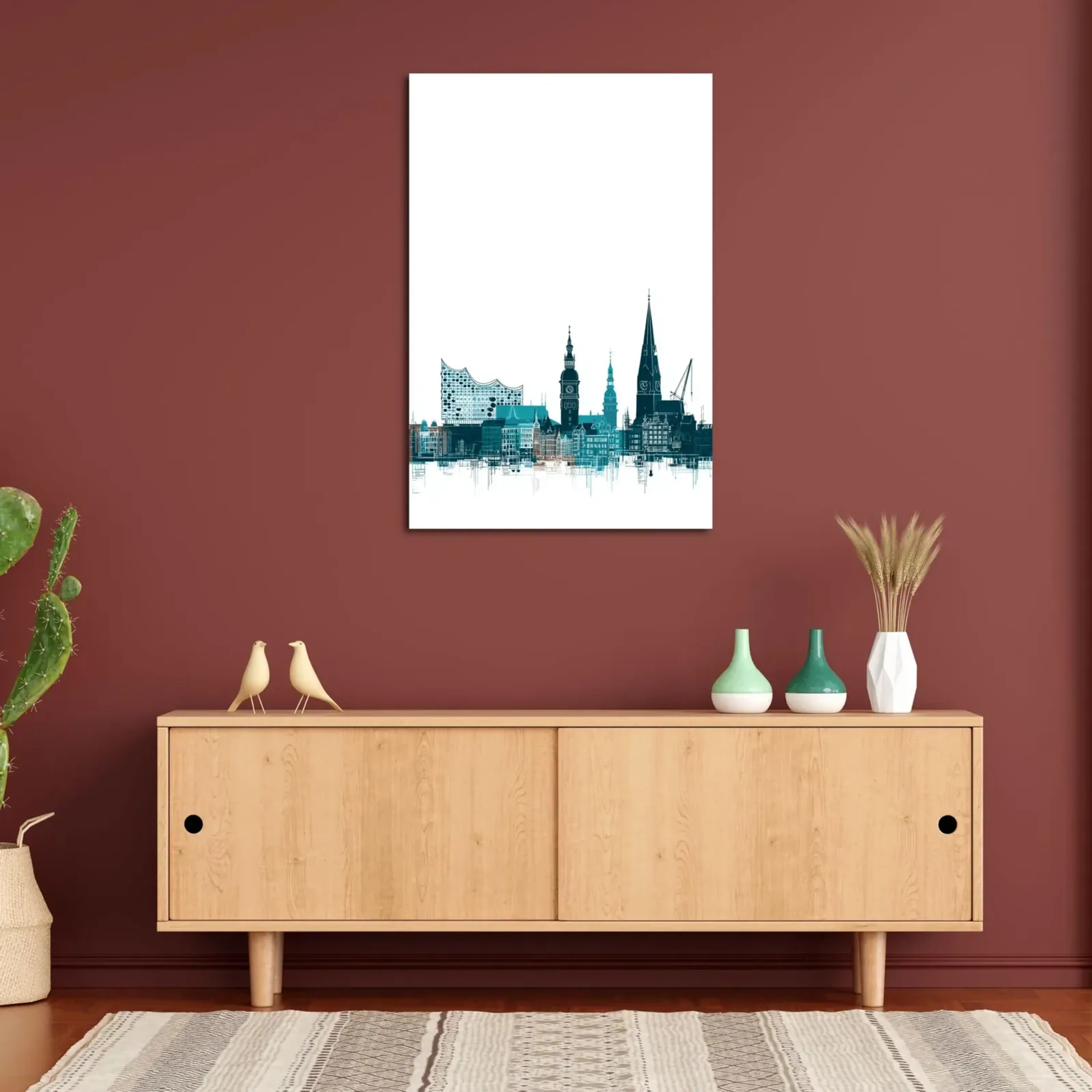 Hamburger Skyline in Petrol – Ansicht 6