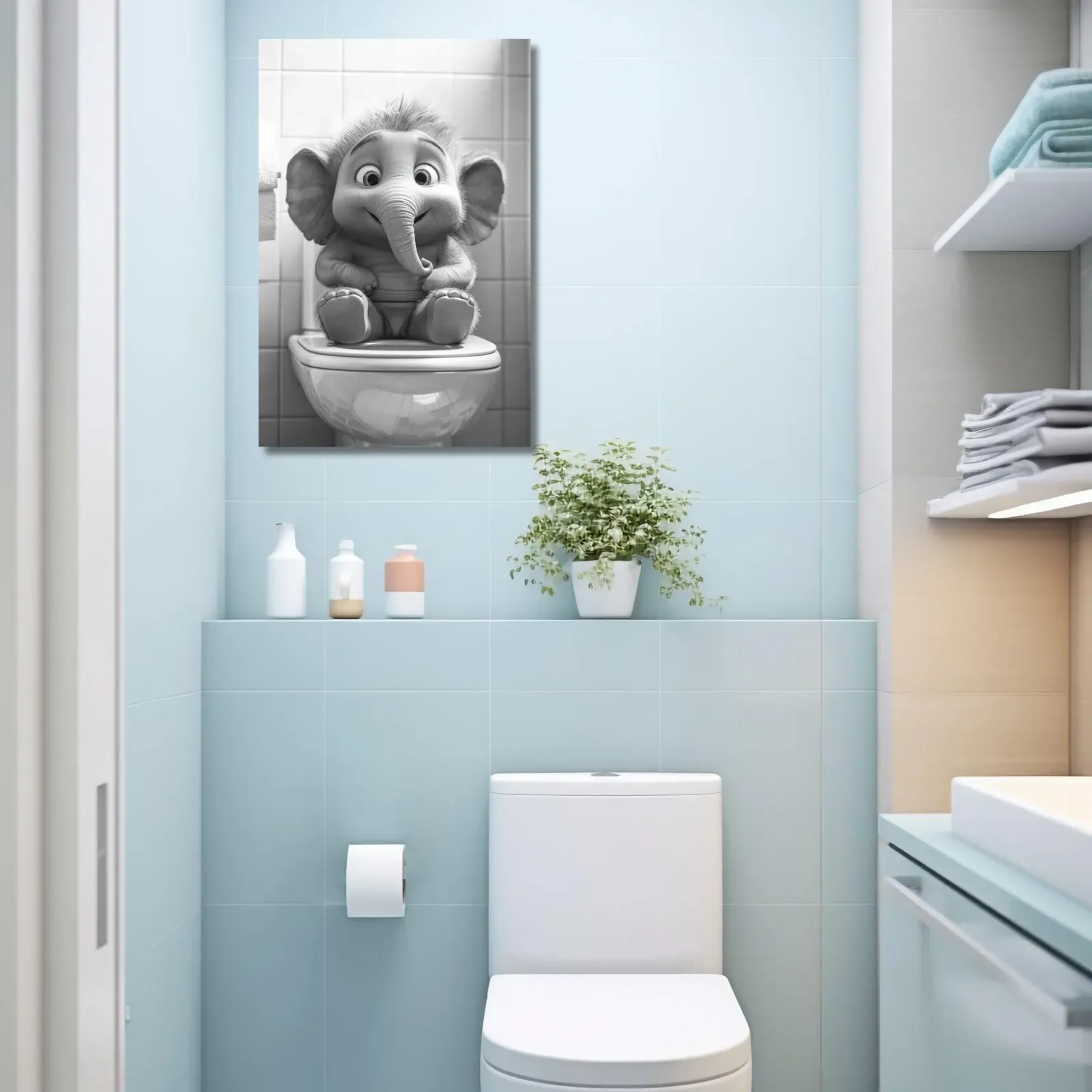 Vogel auf Toilettenbrille – Ansicht 5